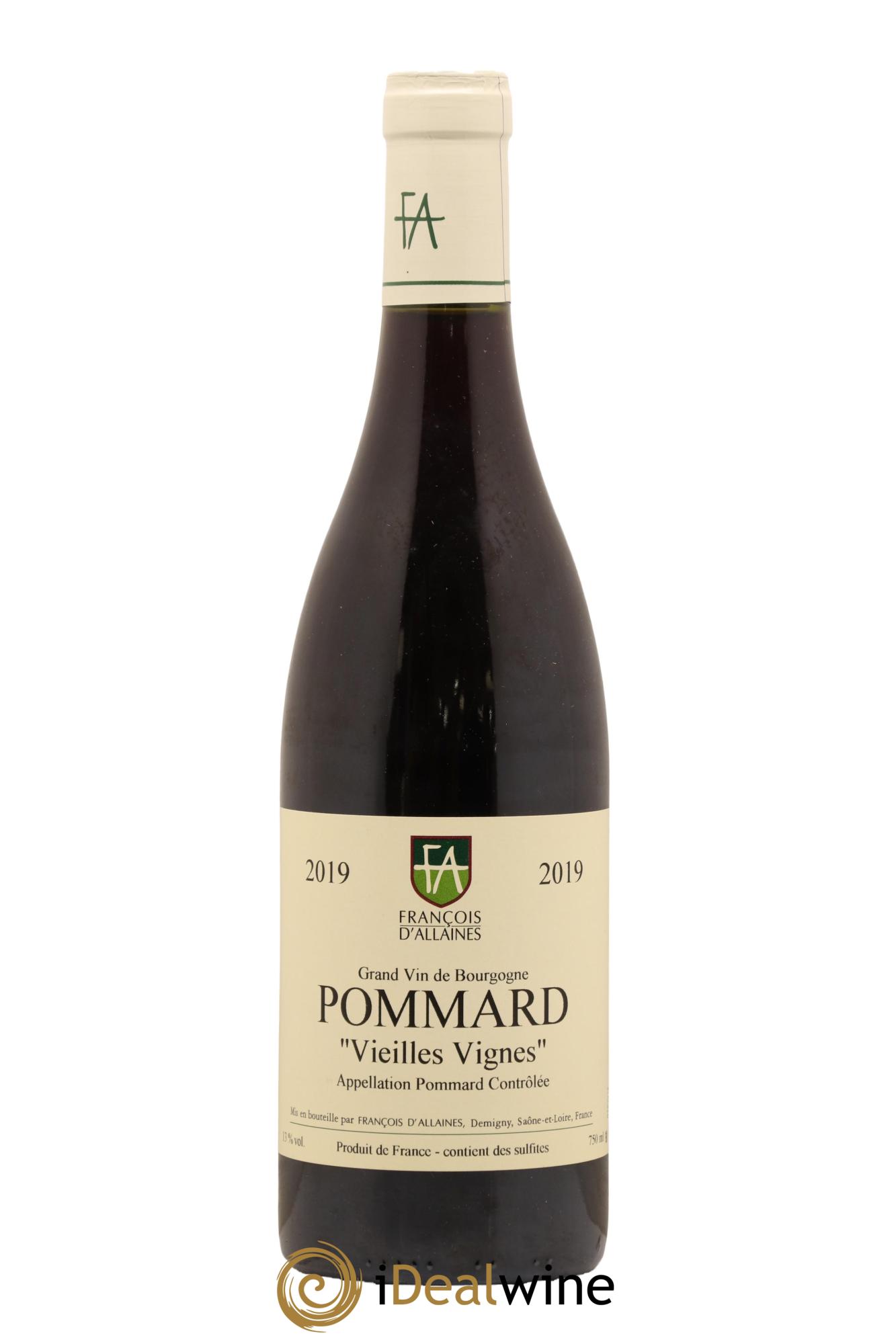 Pommard Vieilles Vignes Domaine Francois d Allaines 2019 - Lot de 1 bouteille - 0