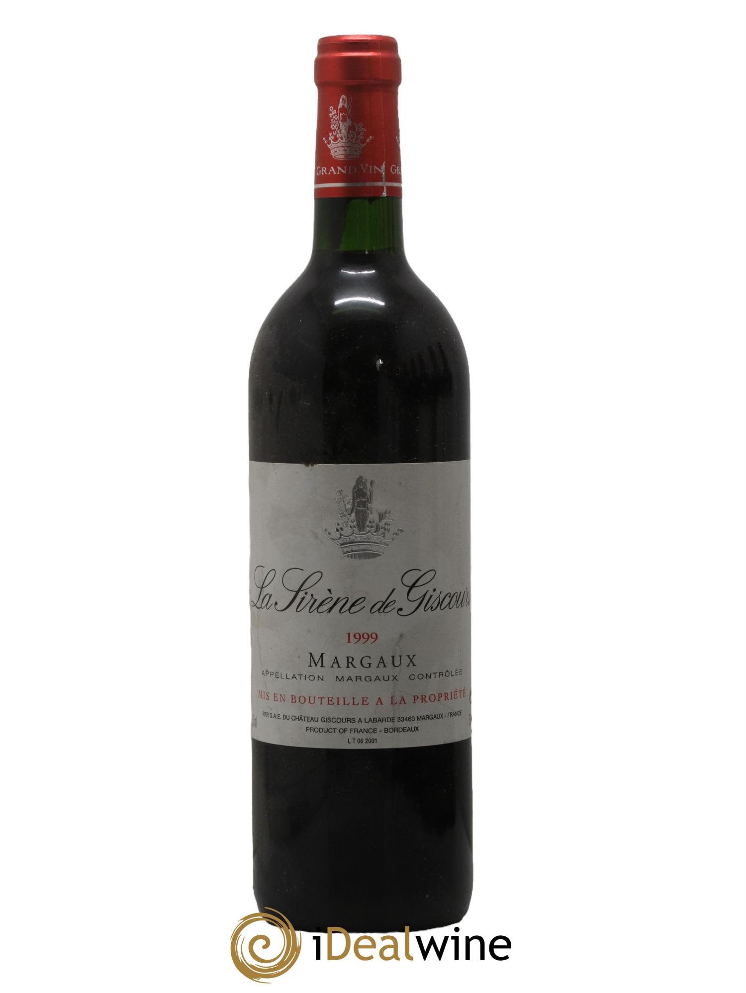 La Sirène de Giscours 1999 - Lot de 1 bouteille - 0