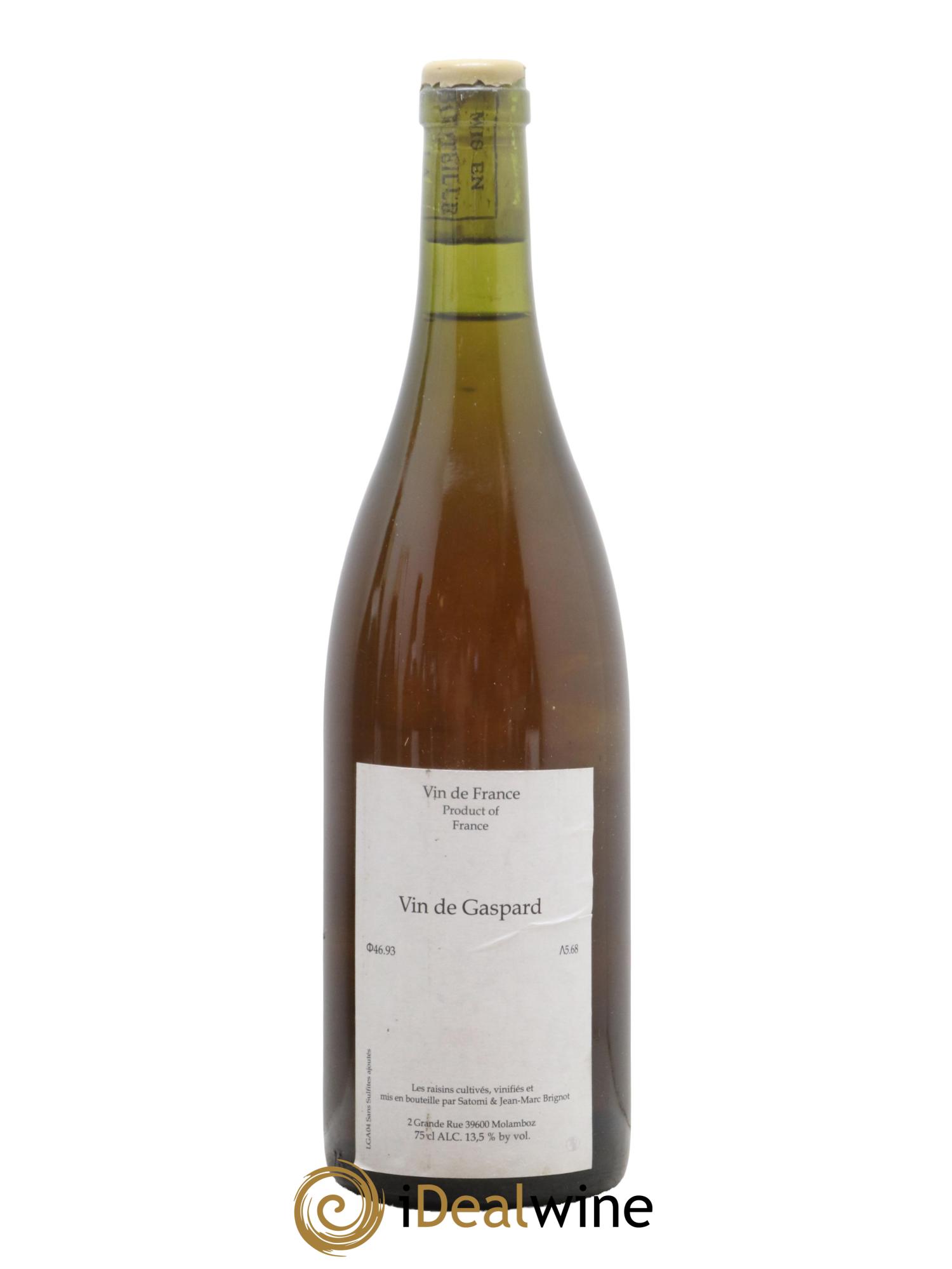 Vin de France Vin de Gaspard Domaine Jean Marc Brignot 2004 - Lot de 1 bouteille - 0