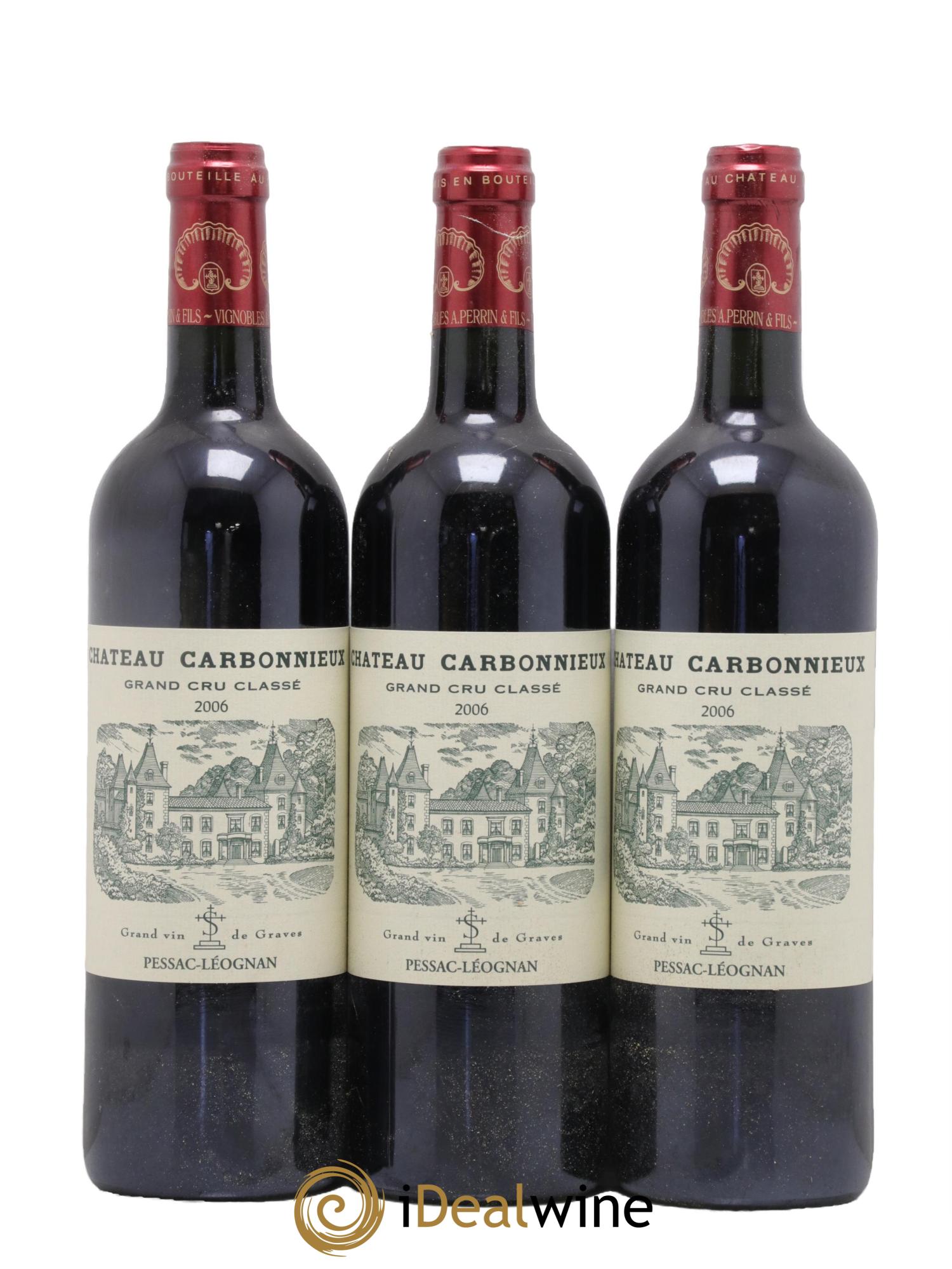 Château Carbonnieux Cru Classé de Graves 2006 - Lot de 3 bouteilles - 0