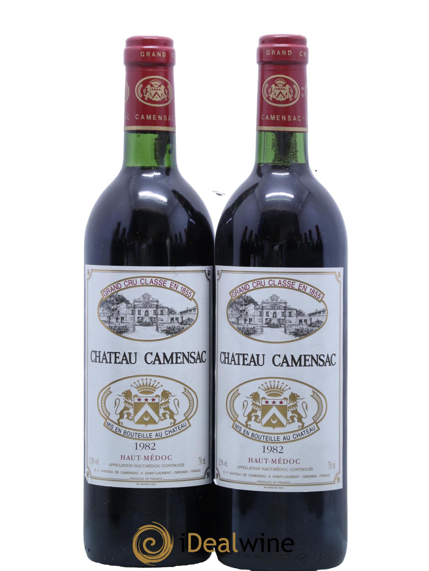 Château Camensac 5ème Grand Cru Classé 1982 - Lot de 2 bouteilles - 0