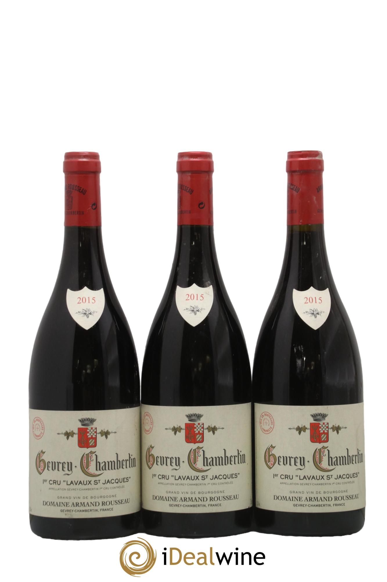Gevrey-Chambertin 1er Cru Lavaux Saint Jacques Armand Rousseau (Domaine) 2015 - Lot de 3 bouteilles - 0