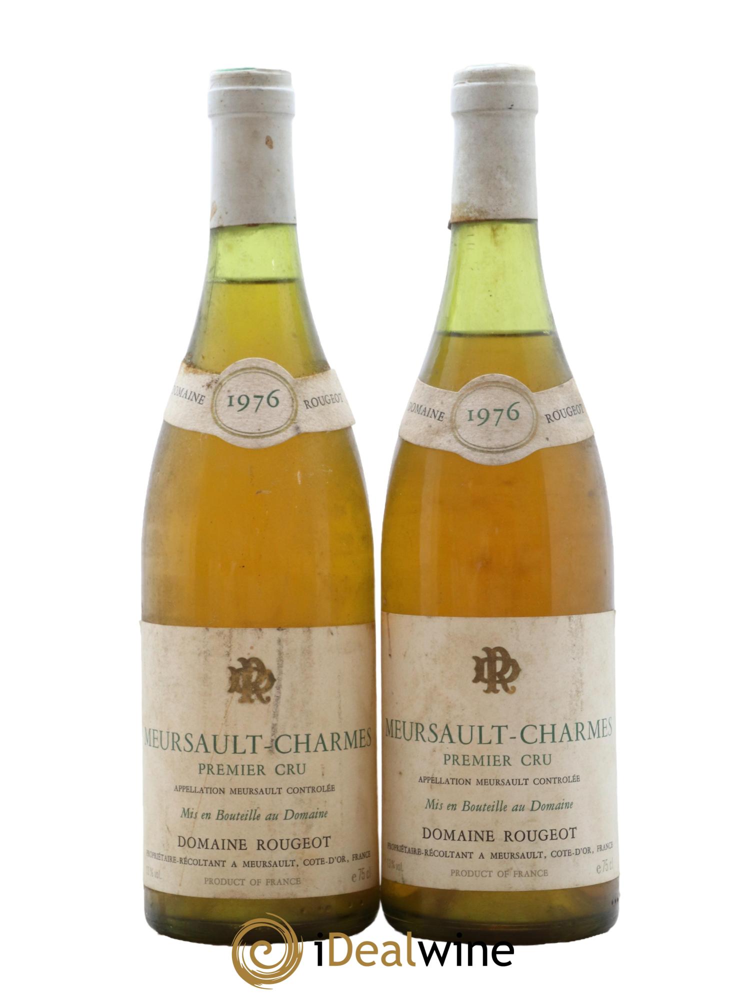 Meursault 1er Cru Charmes Rougeot Père et Fils 1976 - Lot de 2 bouteilles - 0