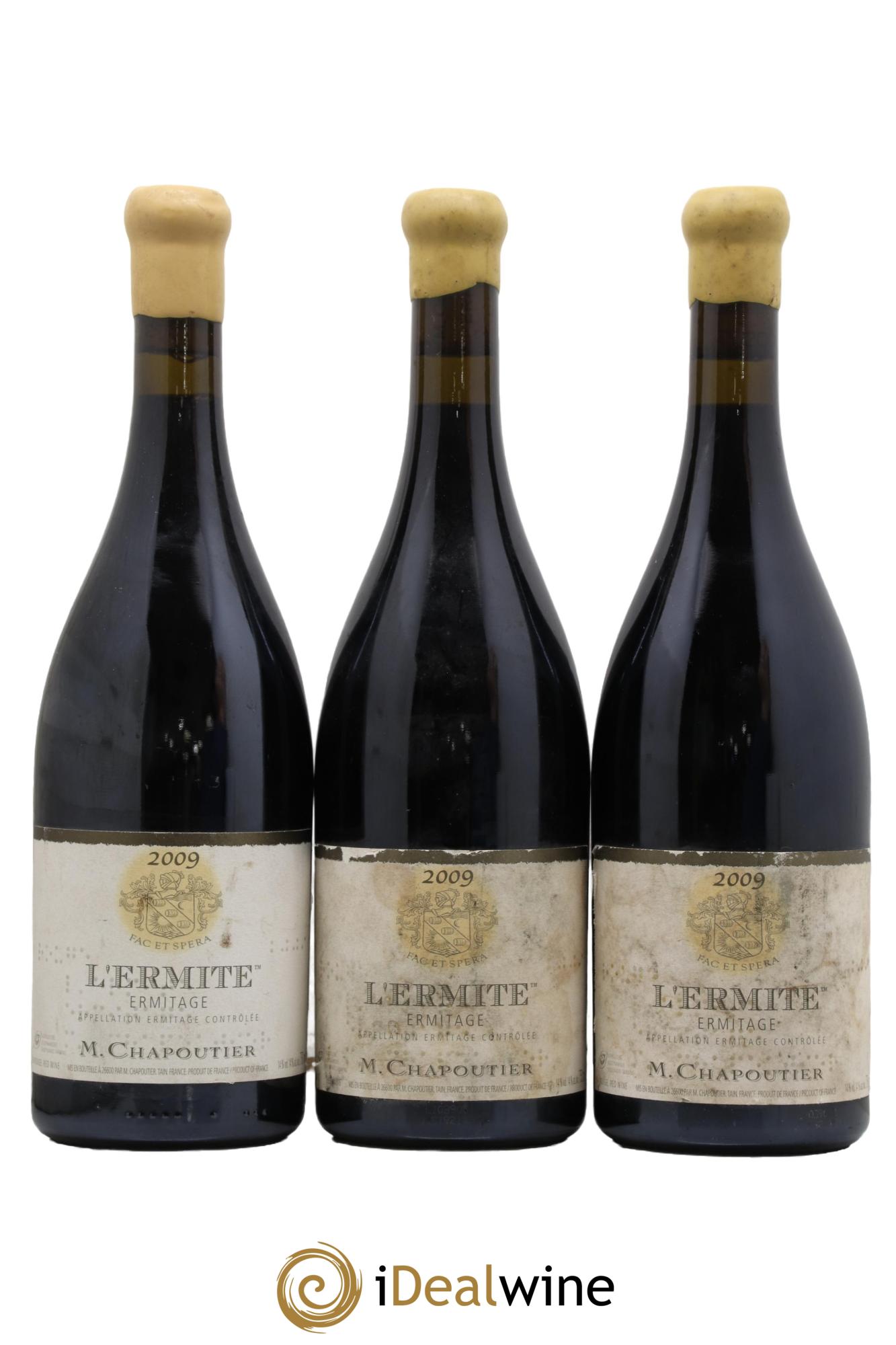 Hermitage Ermitage l'Ermite Chapoutier 2009 - Lot de 3 bouteilles - 0