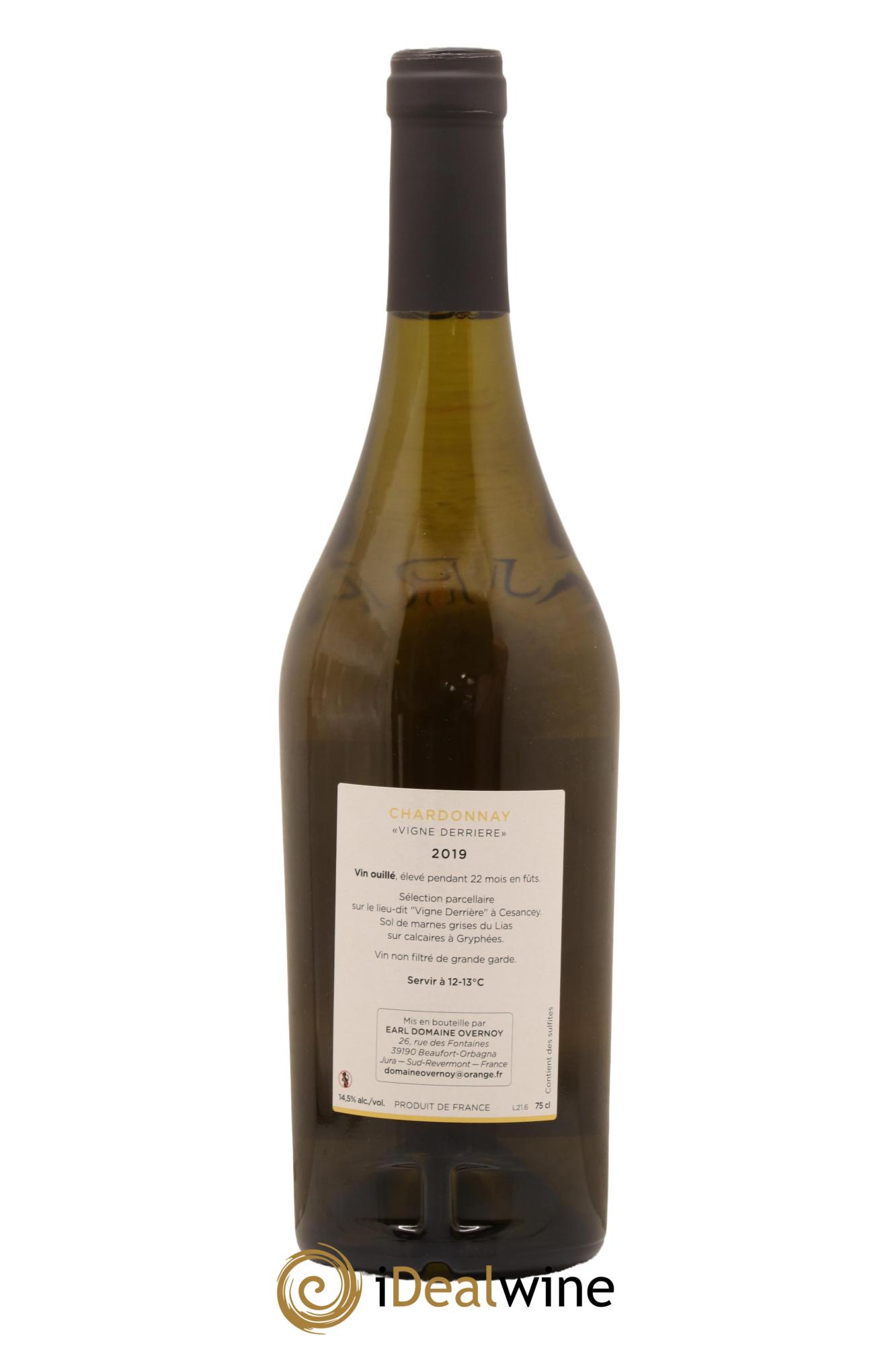 Côtes du jura Vigne Derrière Guillaume Overnoy  2019 - Lot de 1 bouteille - 1