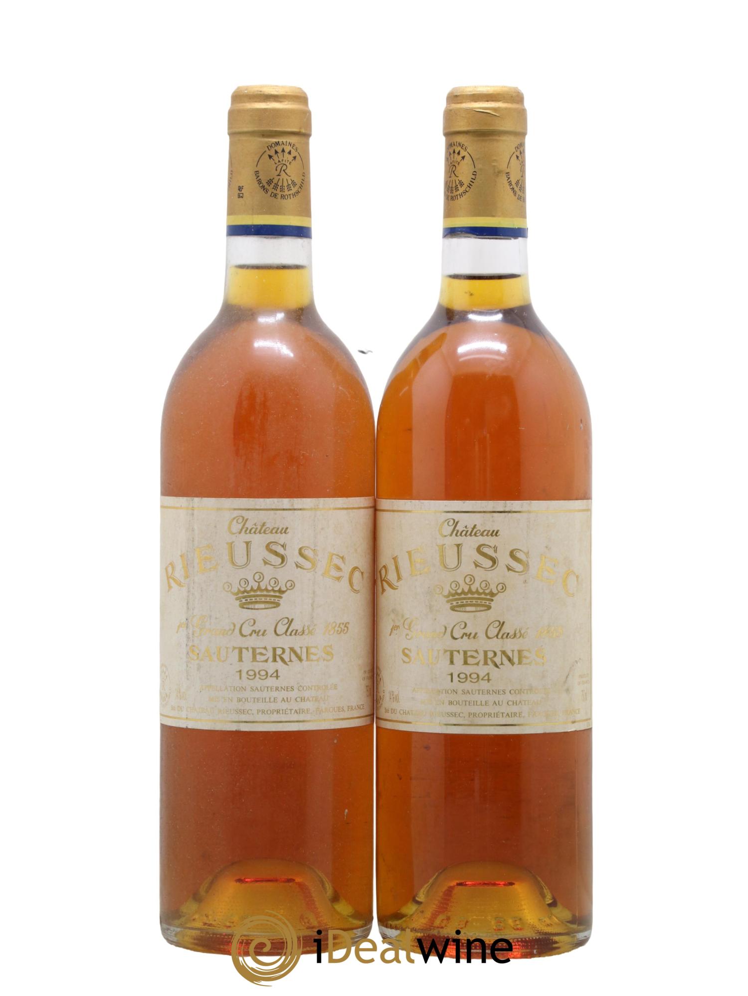 Château Rieussec 1er Grand Cru Classé 1994 - Lotto di 2 bottiglie - 0