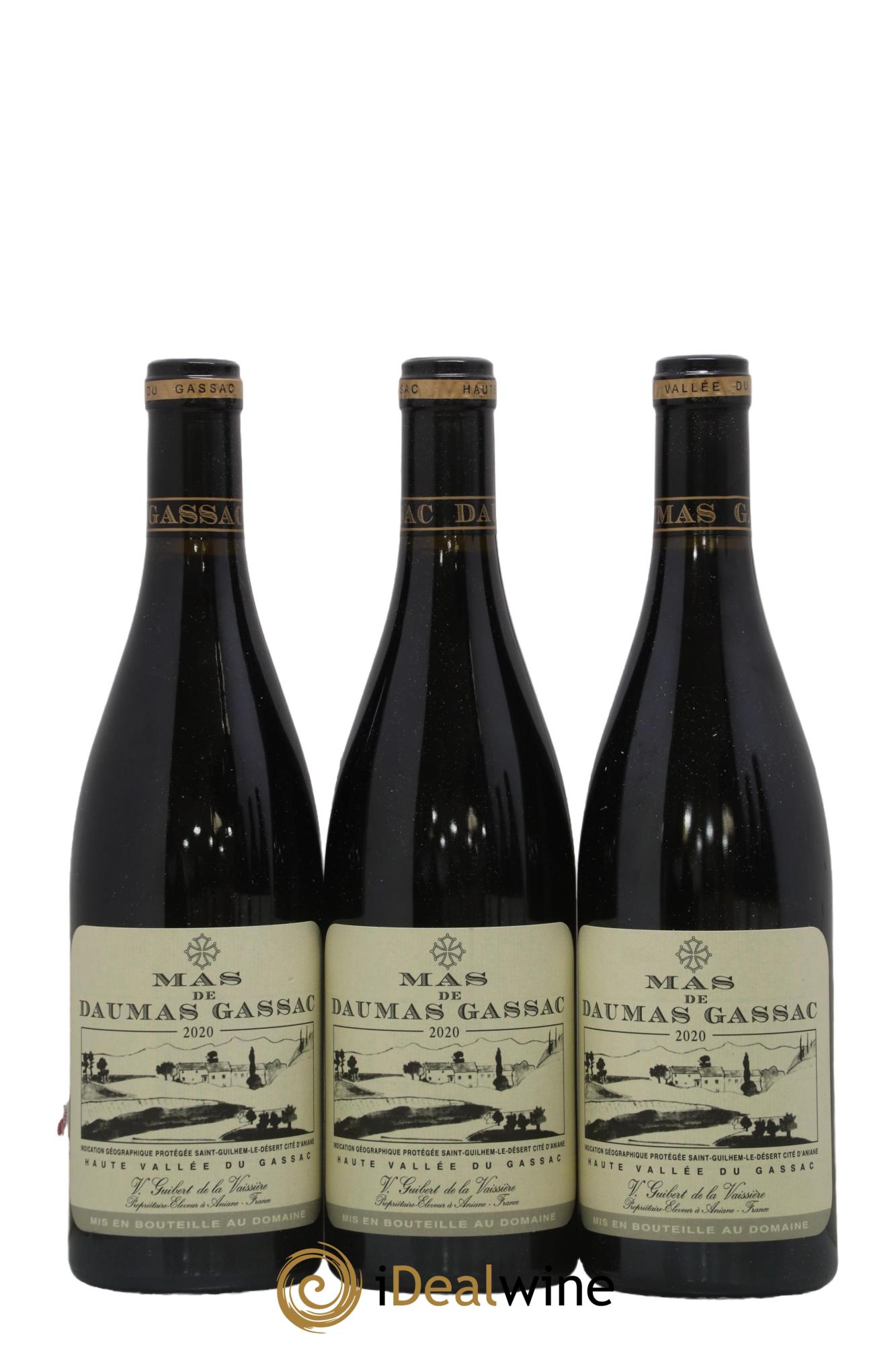 IGP St Guilhem-le-Désert - Cité d'Aniane Mas Daumas Gassac Famille Guibert de La Vaissière 2020 - Lotto di 6 bottiglie - 2