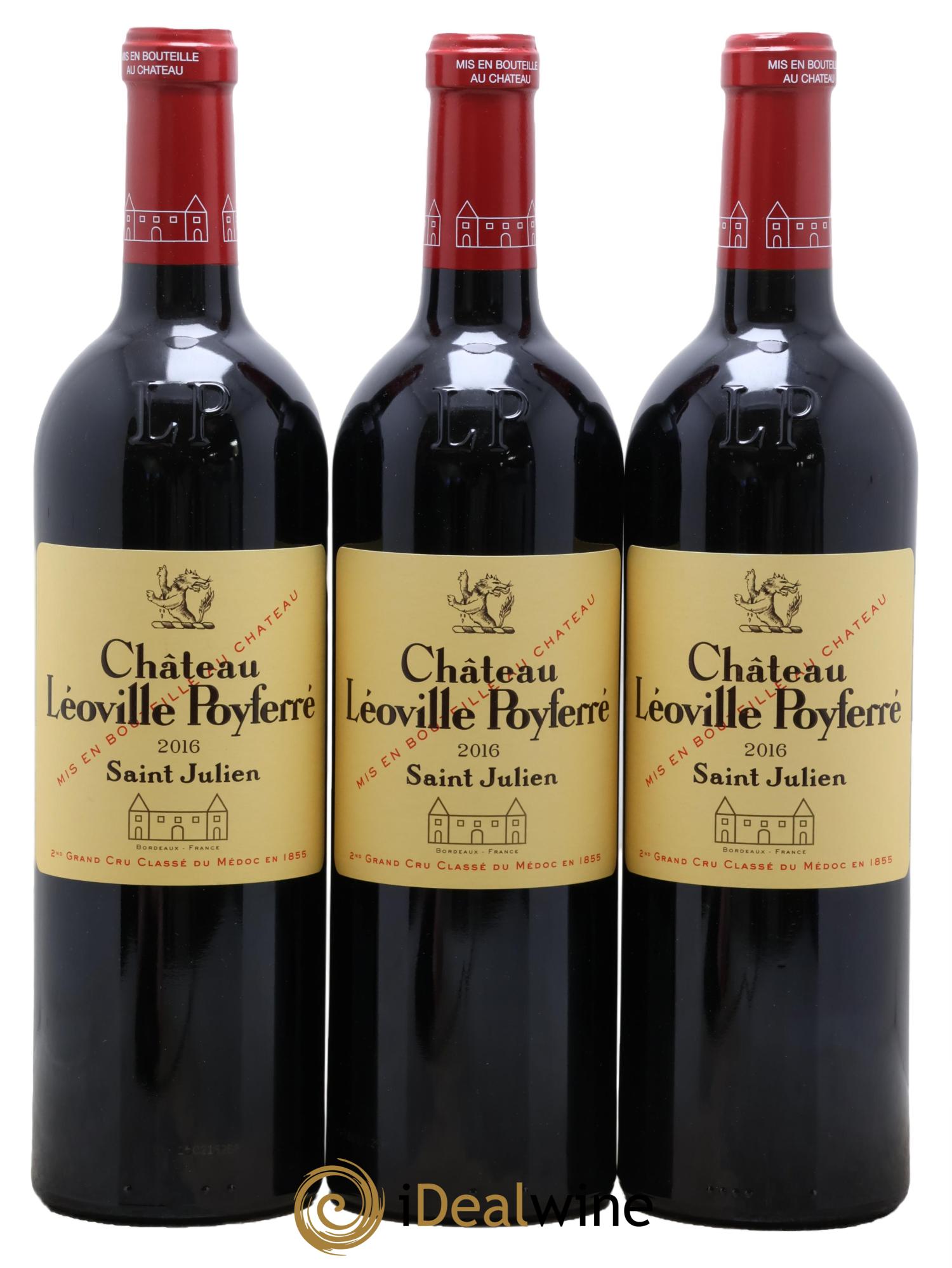 Château Léoville Poyferré 2ème Grand Cru Classé 2016 - Lot de 3 bouteilles - 0