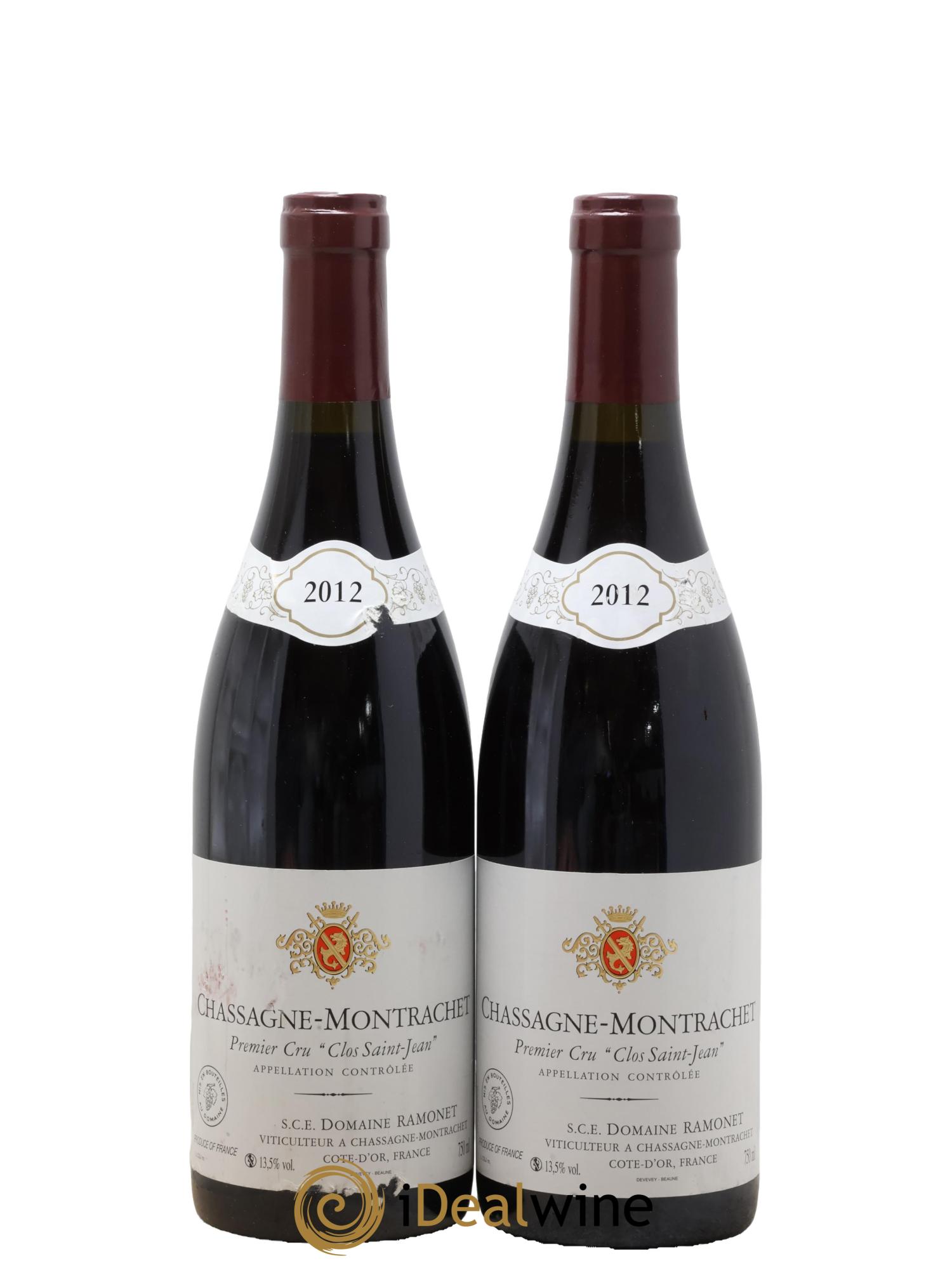 Chassagne-Montrachet 1er Cru Clos Saint-Jean Ramonet (Domaine) 2012 - Lot de 2 bouteilles - 0