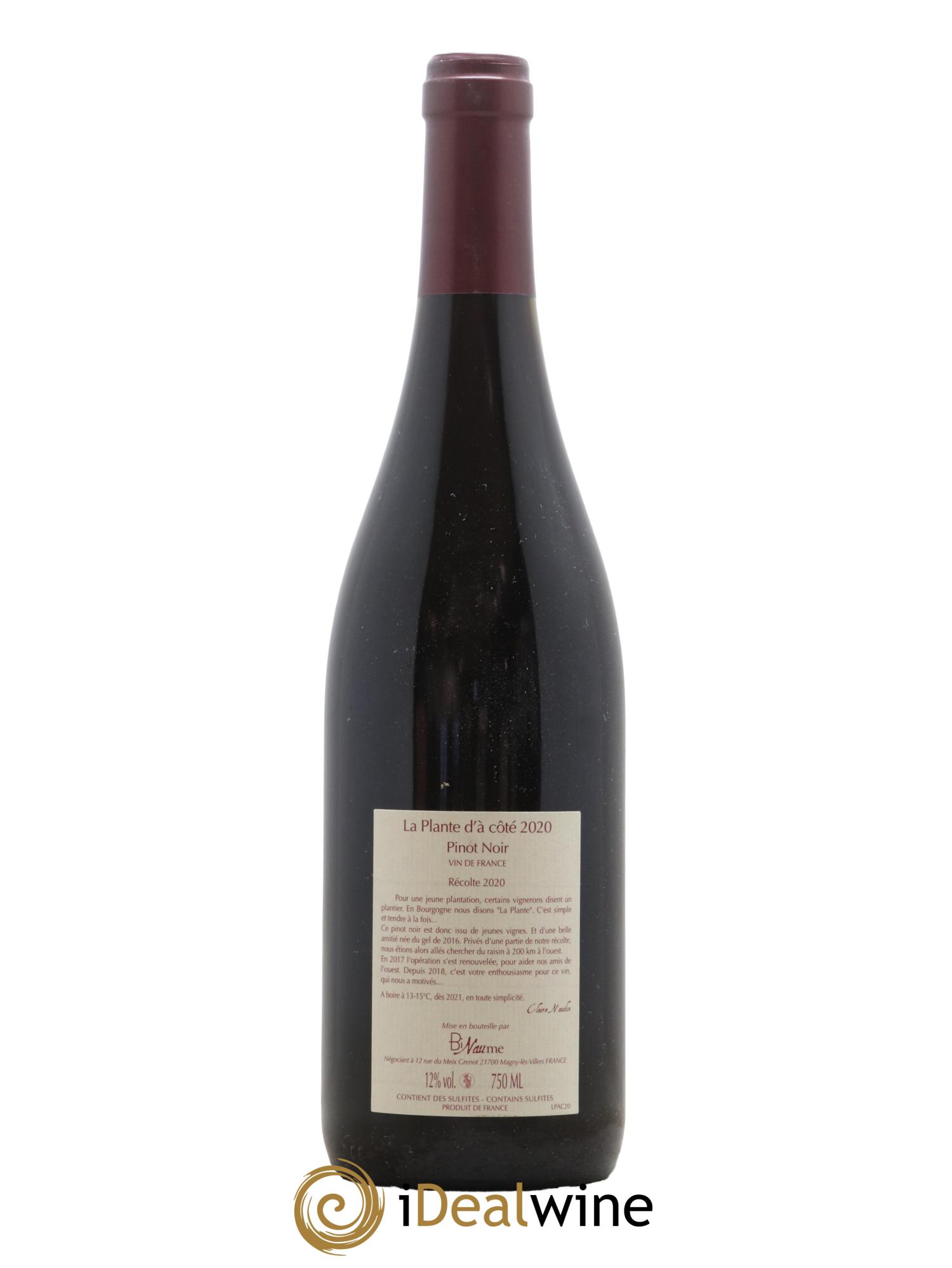 Vin de France La Plante d'à coté Binaume Bizot-Naudin 2020 - Lot de 1 bouteille - 1