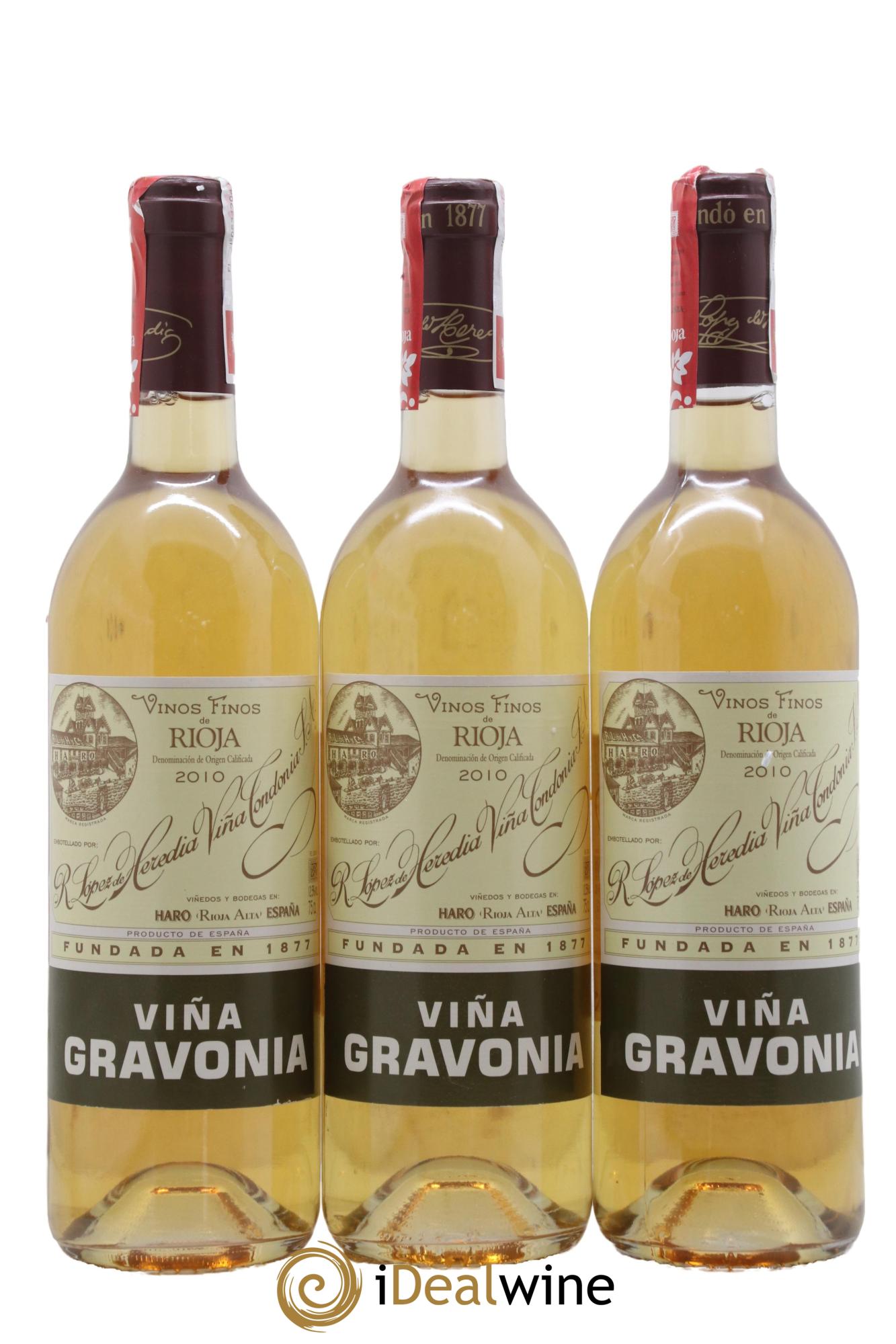 Rioja DOCA Vina Gravonia Crianza Vina Tondonia R. Lopez de Heredia 2010 - Lot of 3 bottles - 0