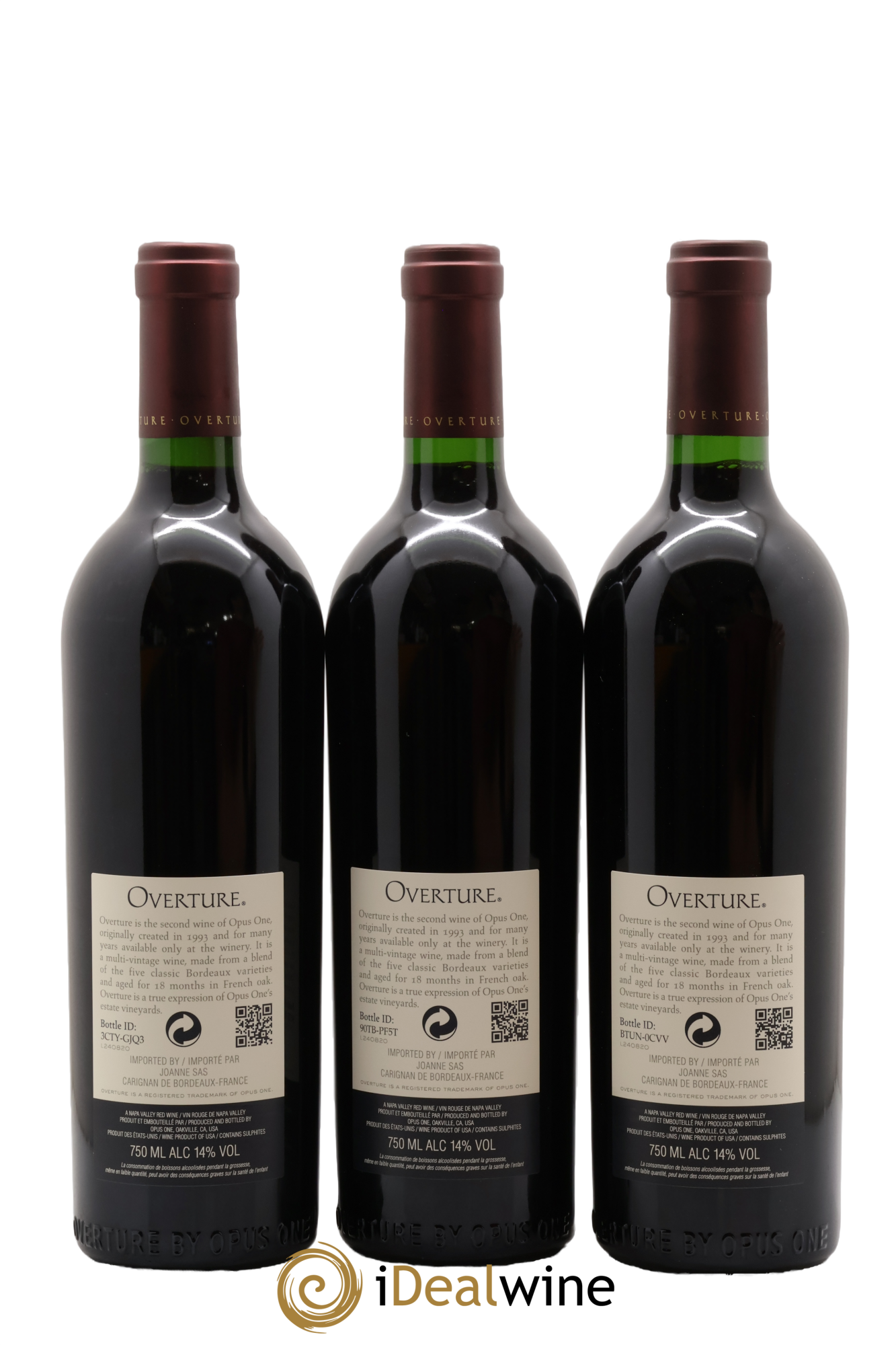 Napa Valley Opus One Overture Robert Mondavi - Lot de 3 bouteilles - 1