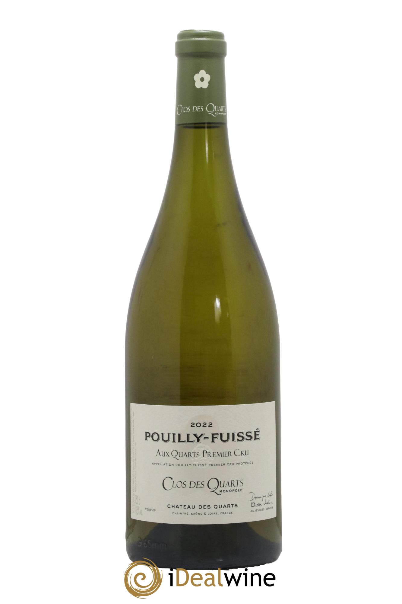 Pouilly-Fuissé 1er Cru Aux Quarts Clos des Quarts Monopole Château des Quarts 2022 - Lot de 1 magnum - 0