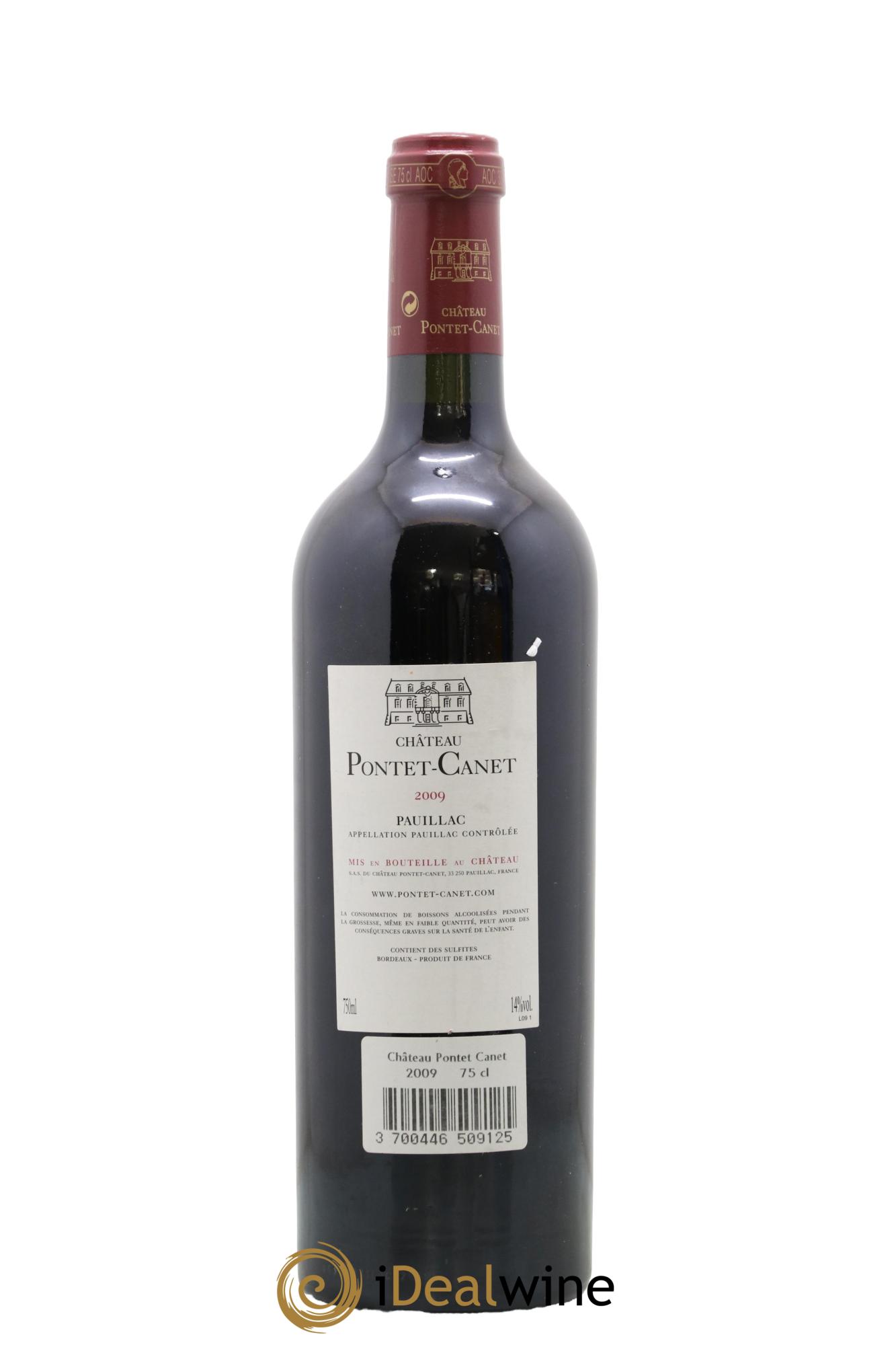 Château Pontet Canet 5ème Grand Cru Classé 2009 - Lot de 1 bouteille - 1