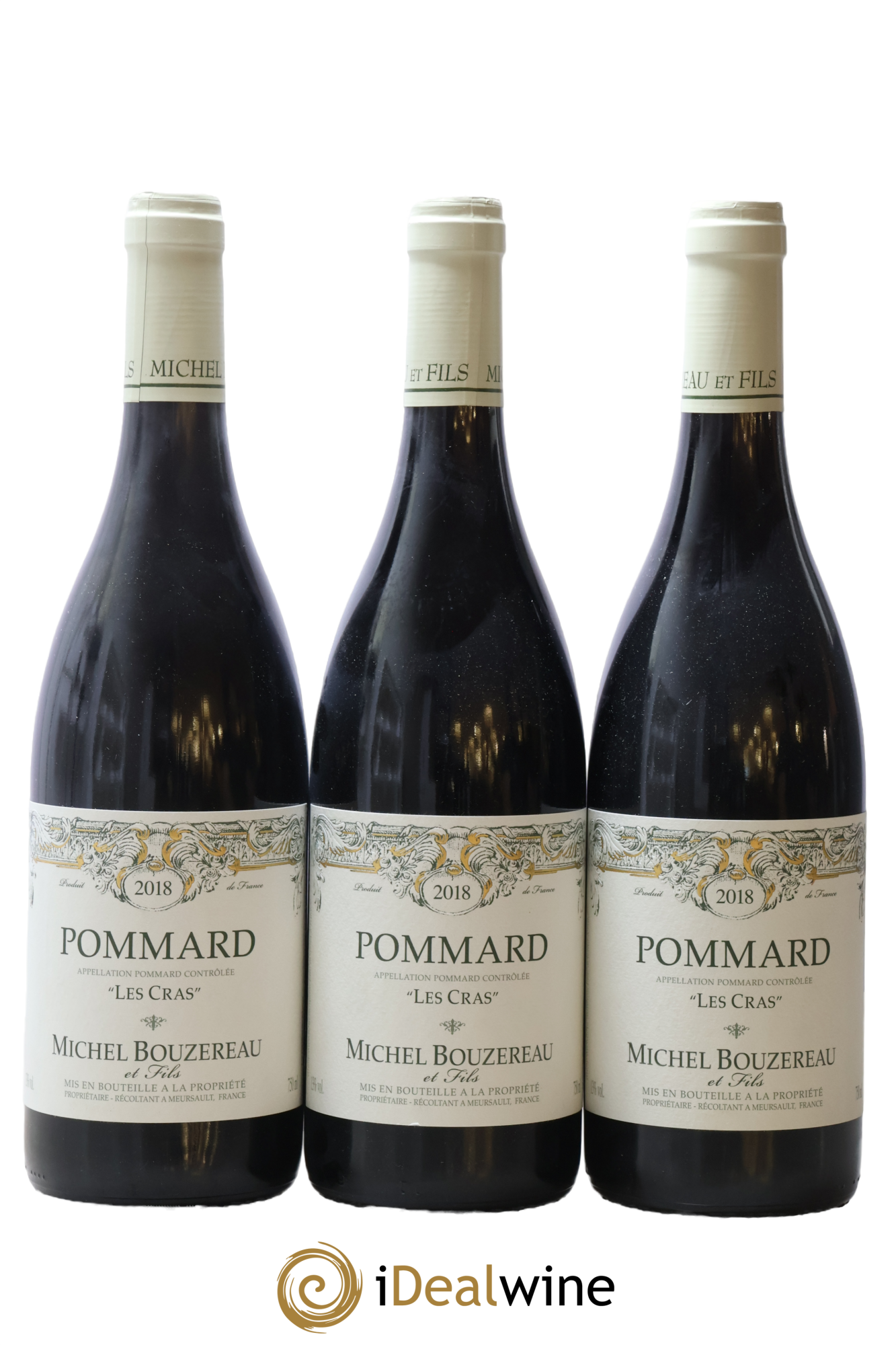 Pommard Les Cras Michel Bouzereau et Fils (Domaine) 2018 - Lot de 3 bouteilles - 0
