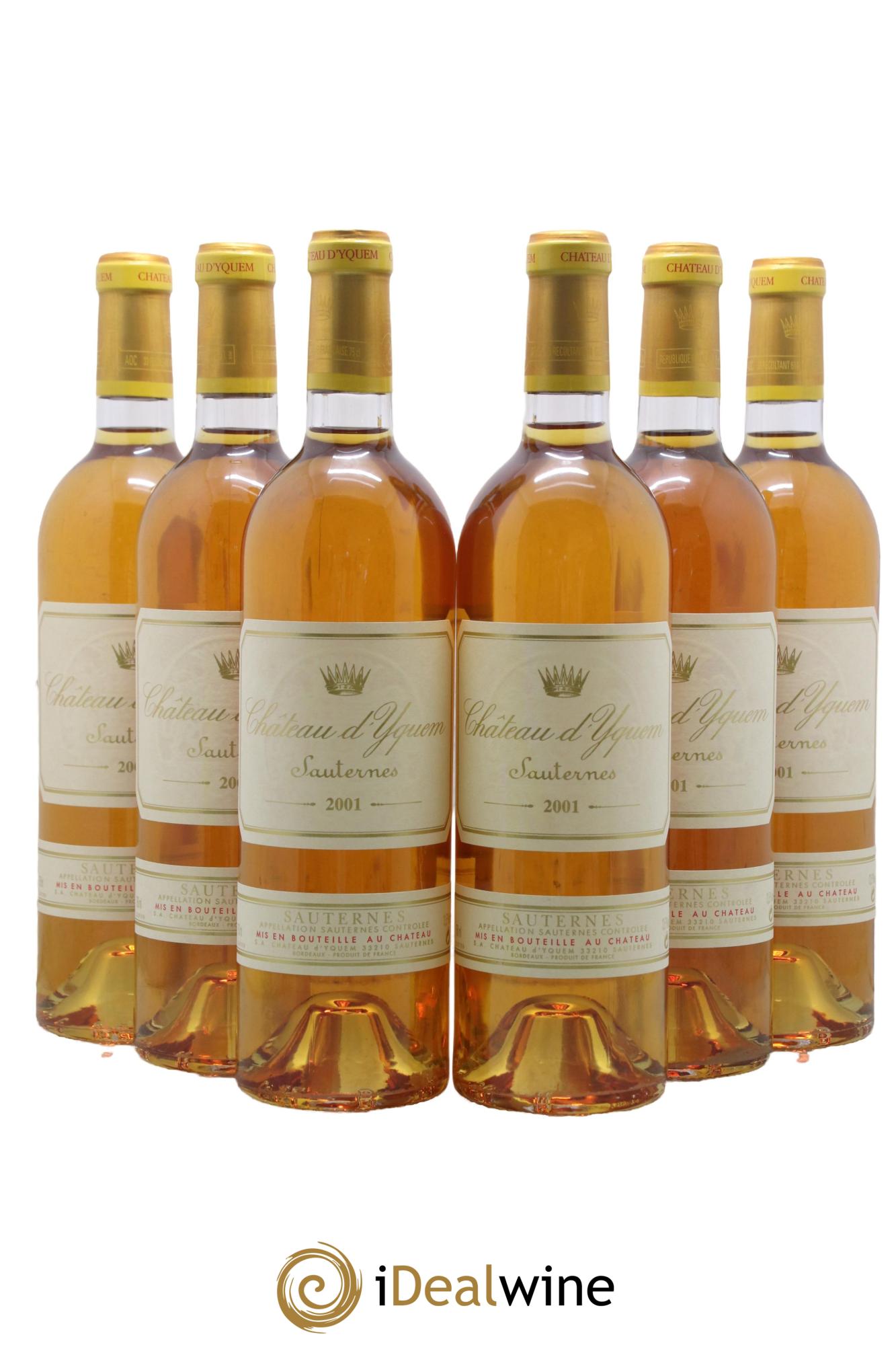 Château d' Yquem 1er Cru Classé Supérieur 2001 - Lotto di 6 bottiglie - 0