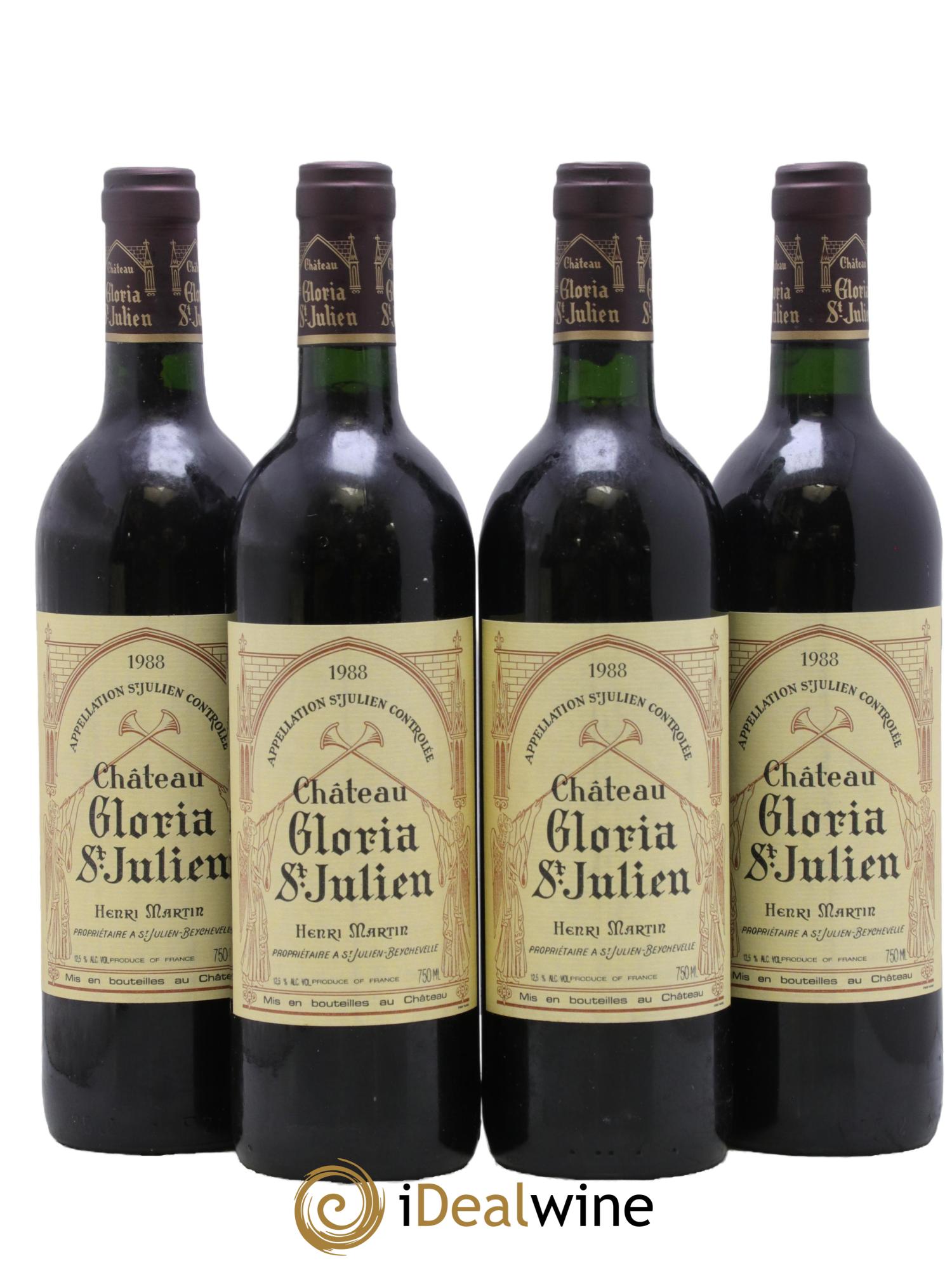 Château Gloria 1988 - Posten von 4 Flaschen - 0