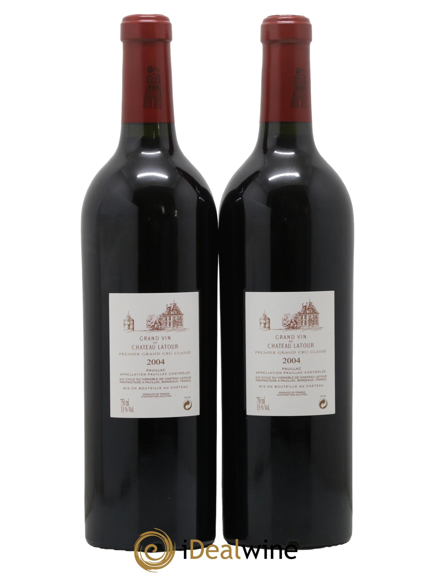 Château Latour 1er Grand Cru Classé  2004 - Lot of 2 bottles - 1
