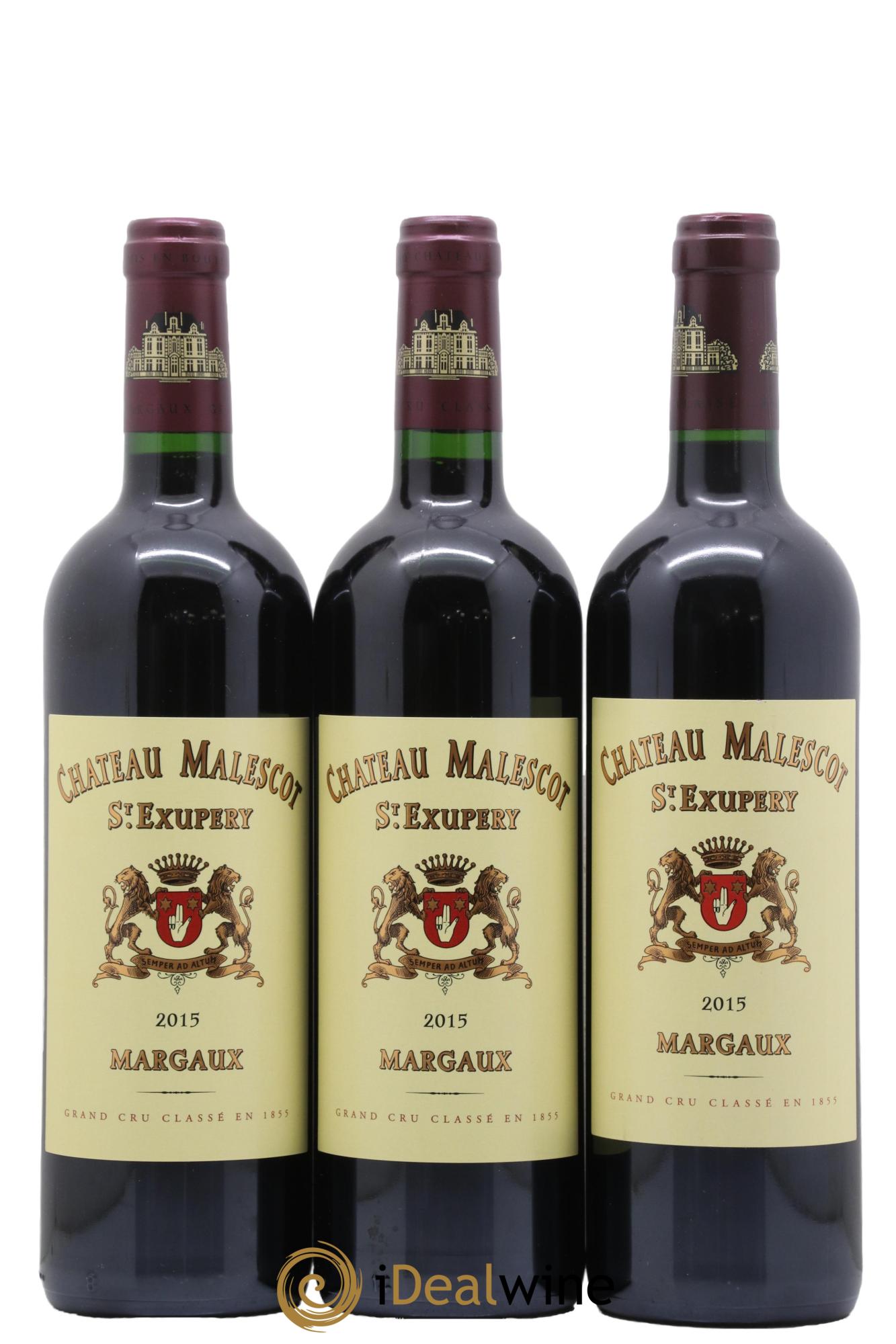 Château Malescot Saint-Exupéry 3ème Grand Cru Classé 2015 - Posten von 3 Flaschen - 0