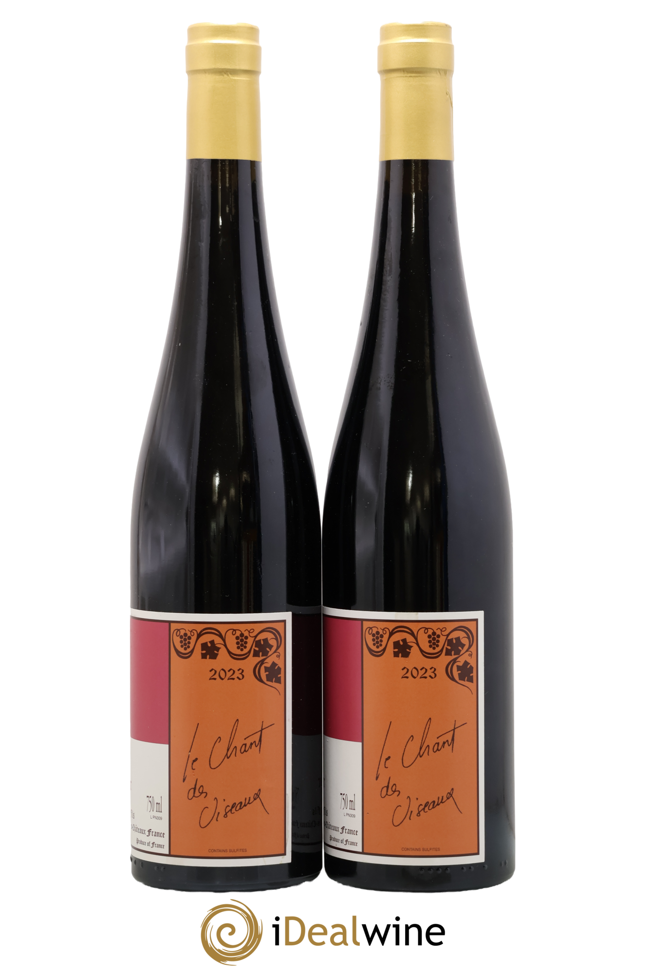 Alsace Pinot noir Le Chant des Oiseaux Gérard Schueller (Domaine) 2023 - Lot of 2 bottles - 1