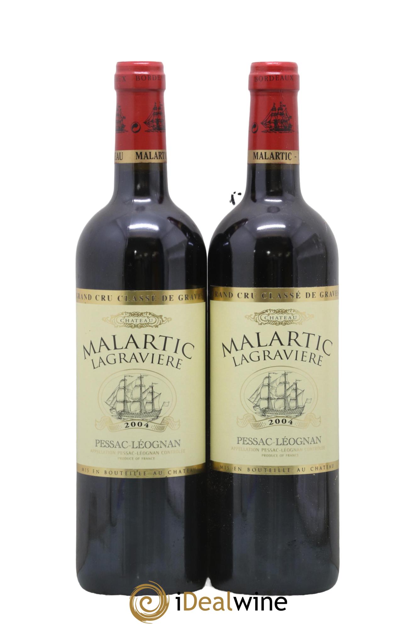 Château Malartic-Lagravière Cru Classé de Graves 2004 - Lot de 2 bouteilles - 0