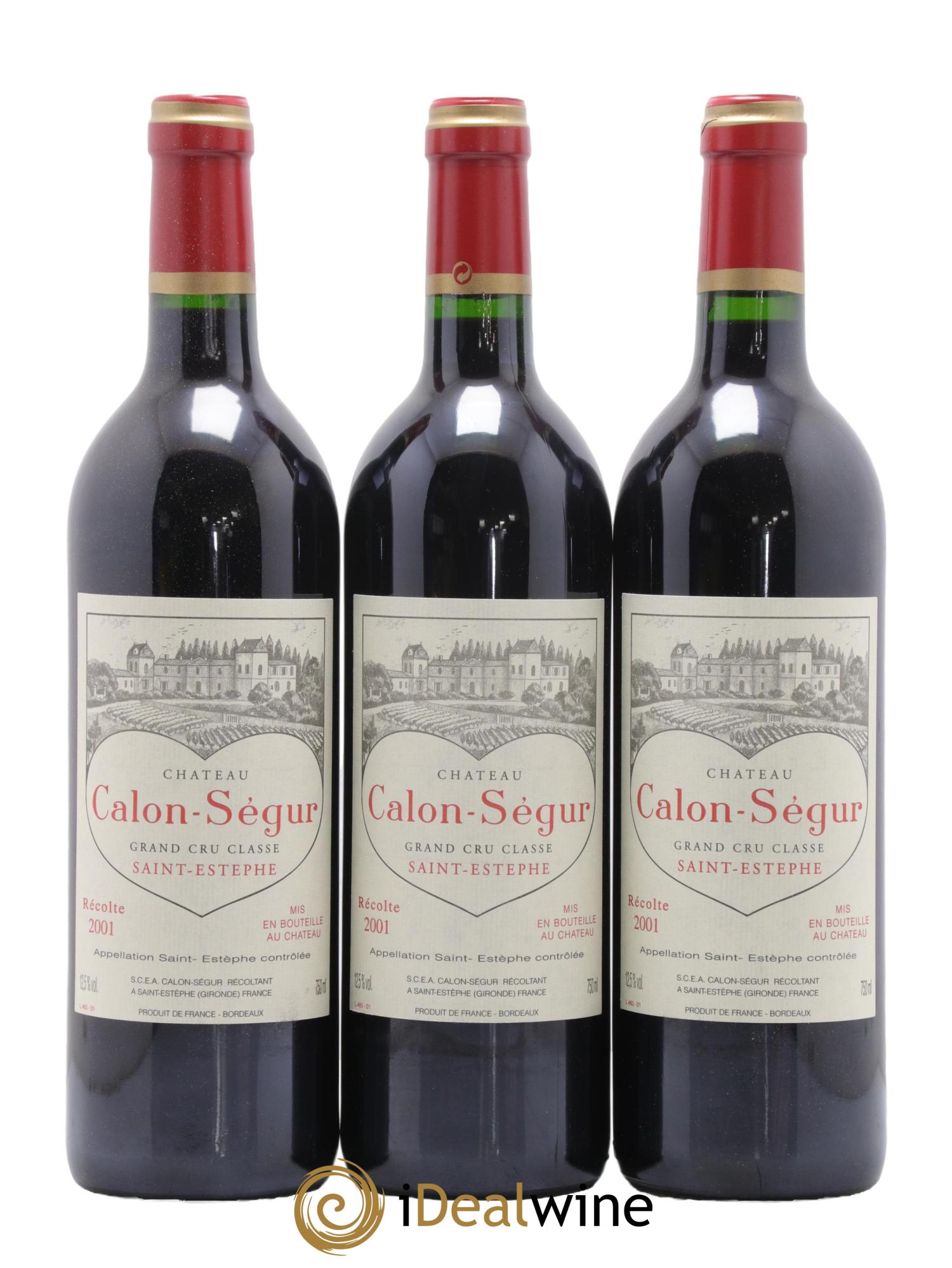 Château Calon Ségur 3ème Grand Cru Classé 2001 - Lot of 12 bottles - 1
