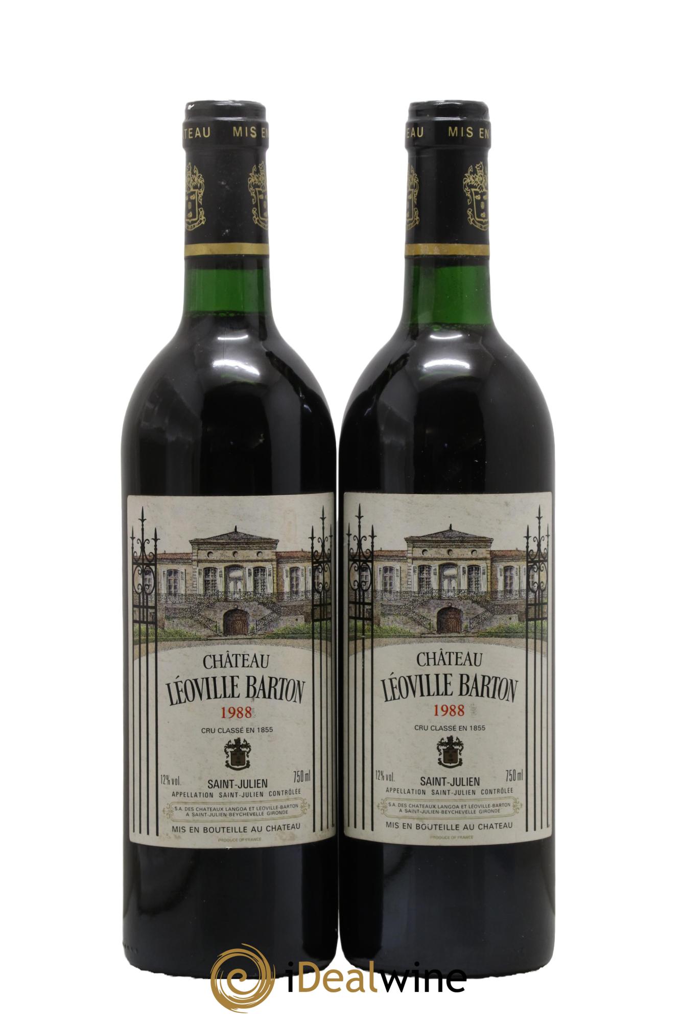 Château Léoville Barton 2ème Grand Cru Classé 1988 - Lot de 2 bouteilles - 0