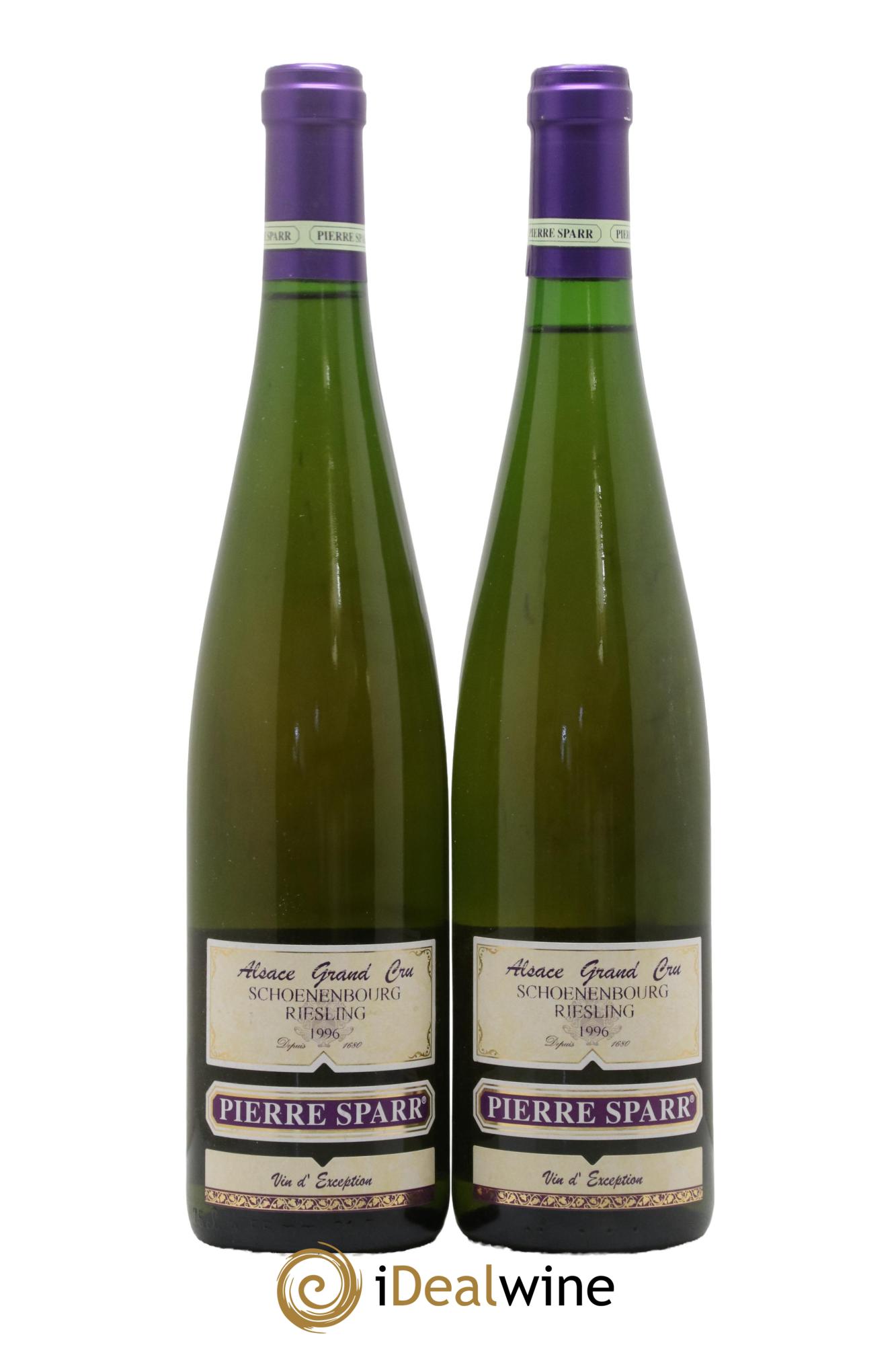Alsace Grand Cru Schoenenbourg Riesling Pierre Sparr  1996 - Lot de 2 bouteilles - 0