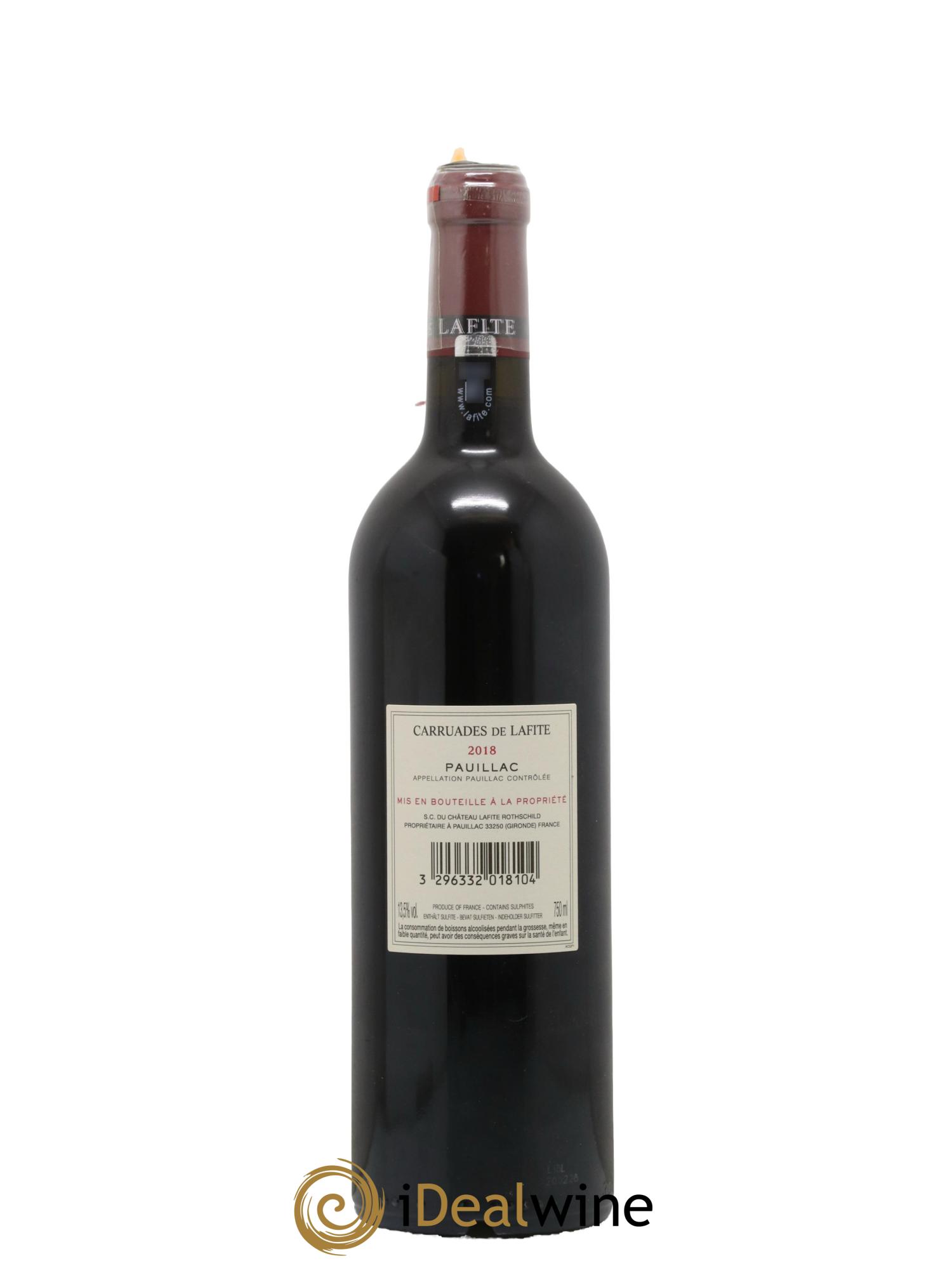 Carruades de Lafite Rothschild Second Vin  2018 - Lot de 1 bouteille - 1