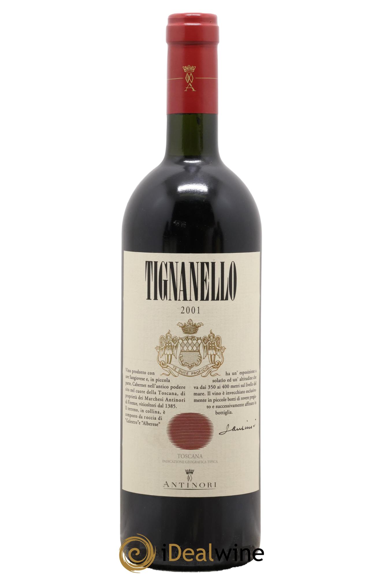 Toscana IGT Tignanello Tenuta Tignanello - Marchesi Antinori 2001 - Lot de 1 bouteille - 0