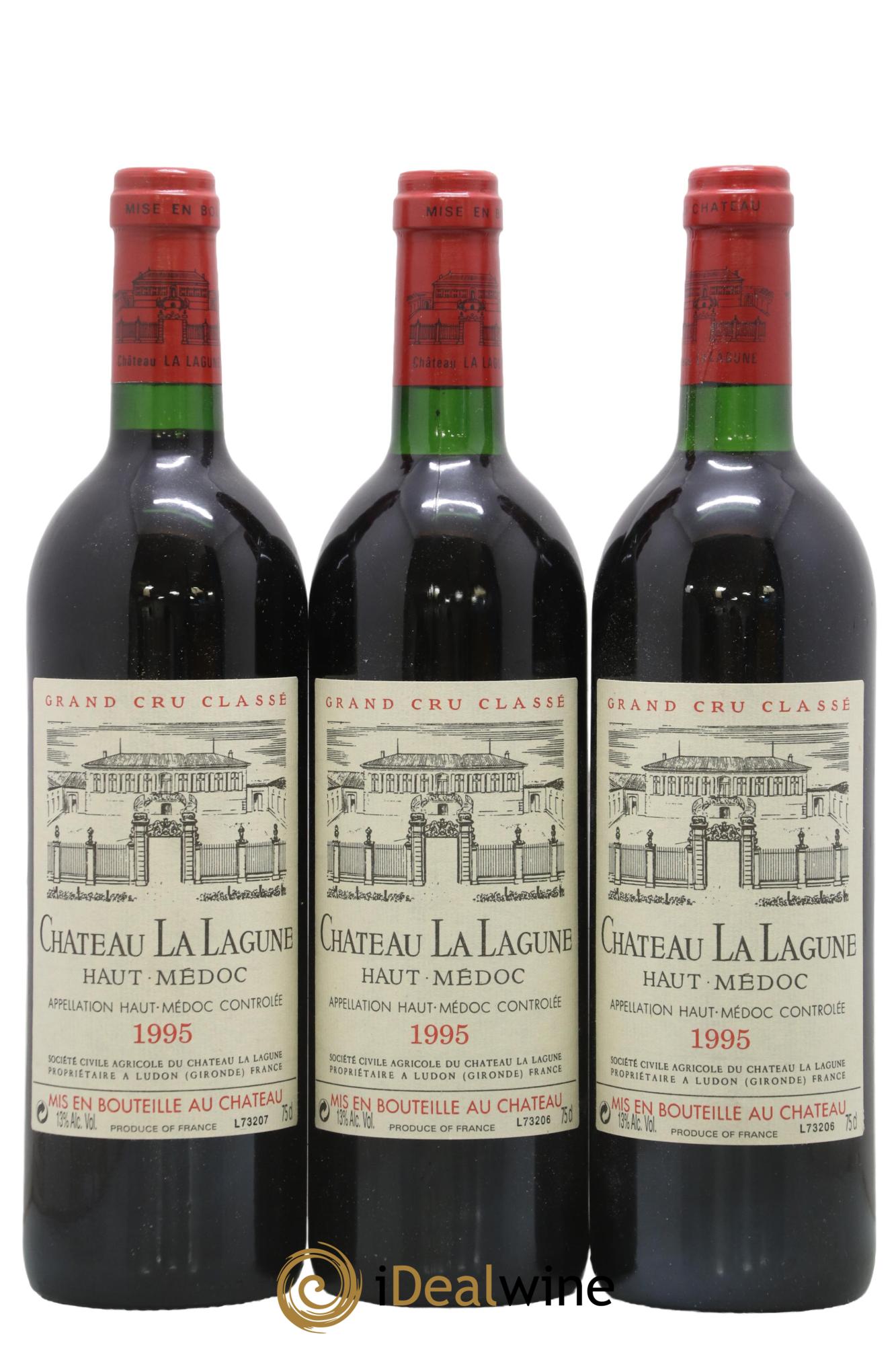 Château la Lagune 3ème Grand Cru Classé 1995 - Lot de 3 bouteilles - 0