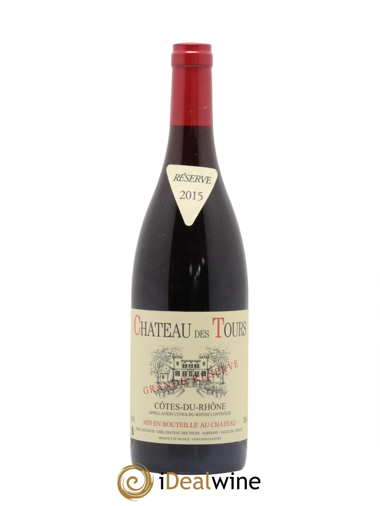 Côtes-du-Rhône Château des Tours Grande Réserve Emmanuel Reynaud 2015 - Lot de 1 bouteille - 0