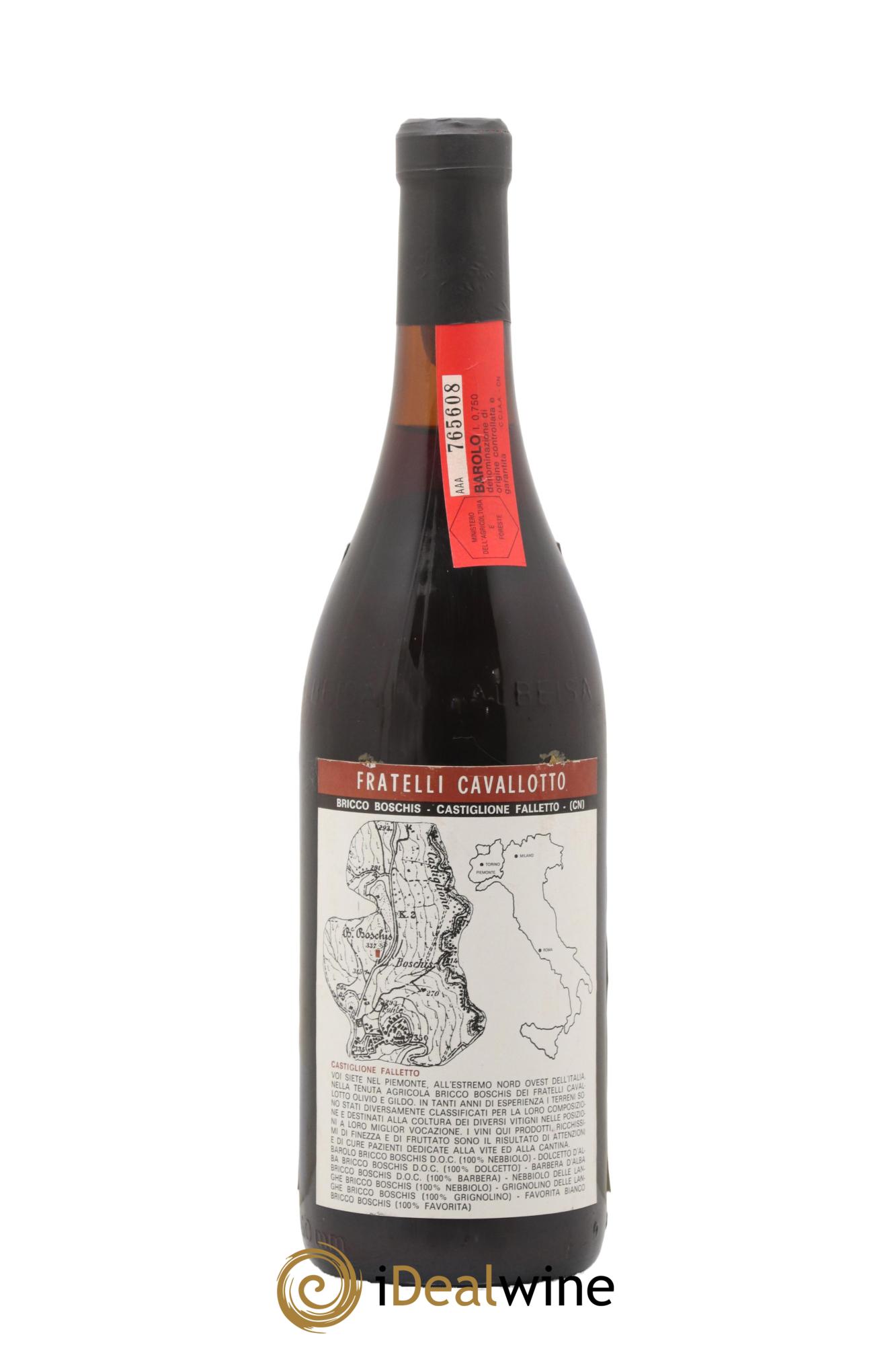 Barolo DOCG Bricco Boschis Riserva Vigna Colle Cavalotto 1978 - Lot de 1 bouteille - 1