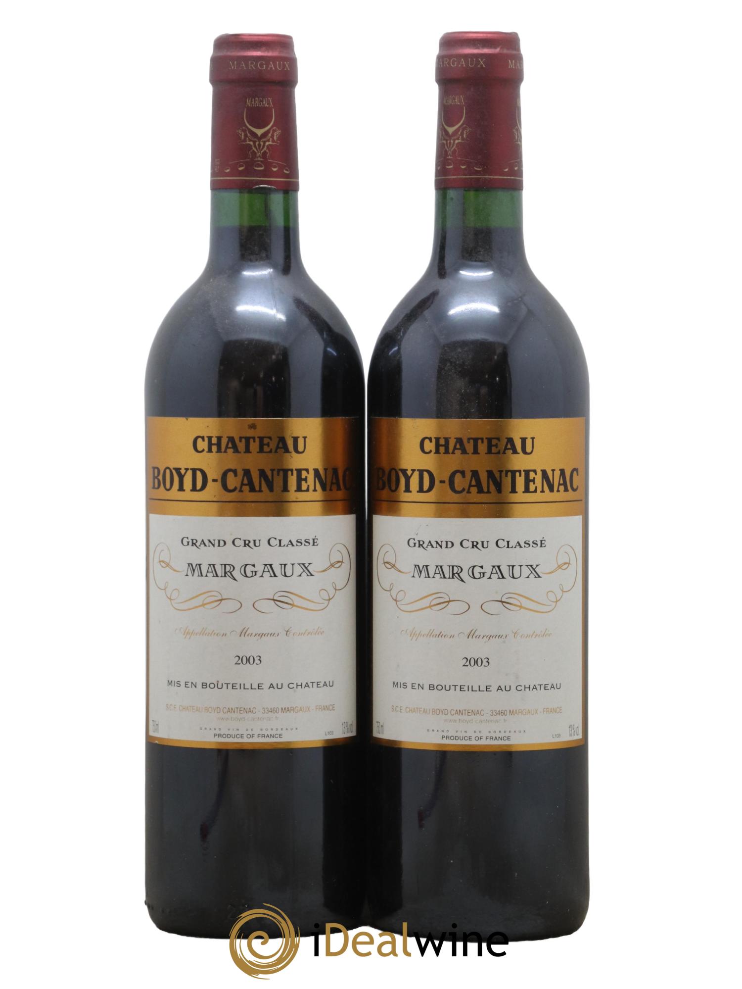 Château Boyd Cantenac 3ème Grand Cru Classé 2003 - Lot de 2 bouteilles - 0