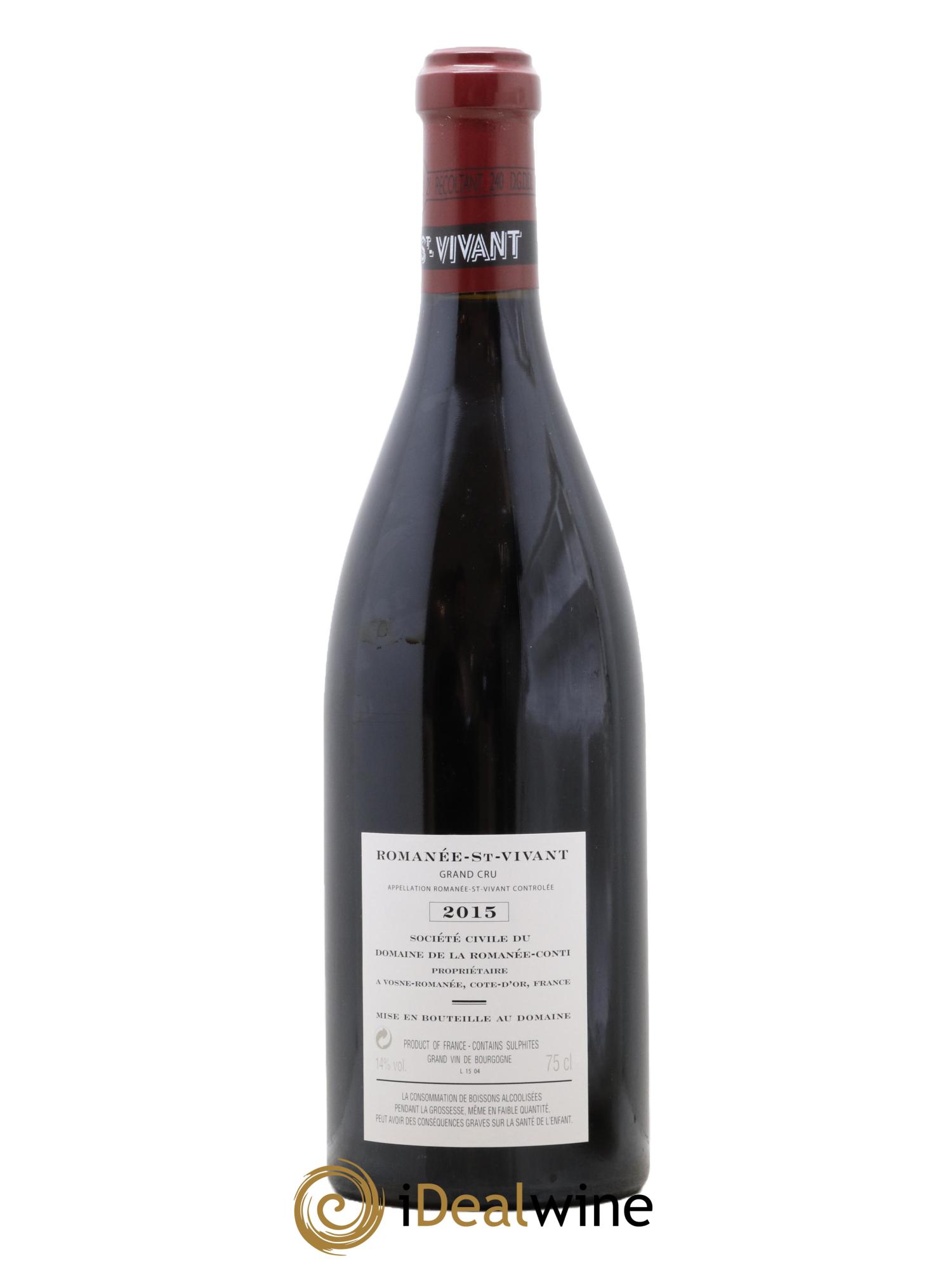 Romanée-Saint-Vivant Grand Cru Domaine de la Romanée-Conti  2015 - Posten von 1 Flasche - 1