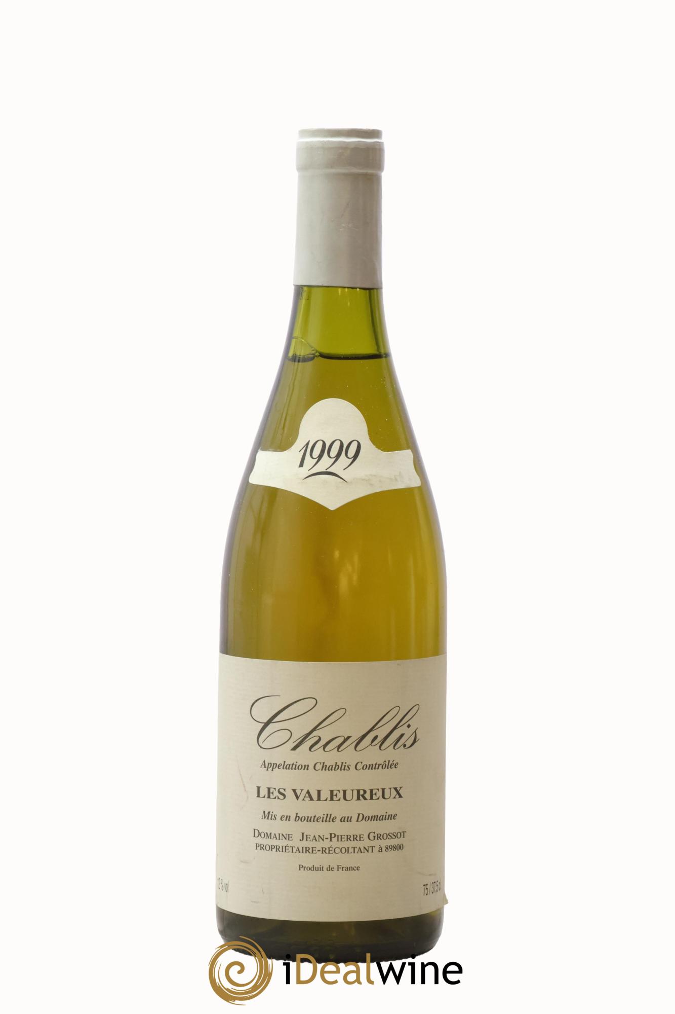 Chablis Les Valeureux Corinne et Jean-Pierre Grossot 1999 - Lot of 1 bottle - 0