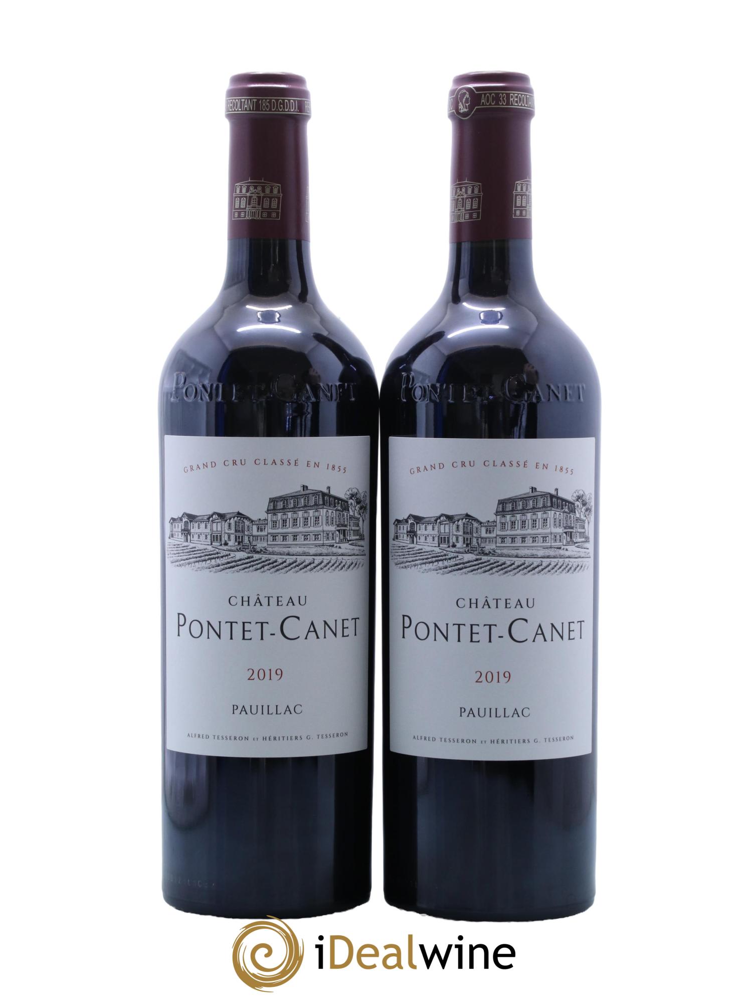 Château Pontet Canet 5ème Grand Cru Classé 2019 - Lot de 2 bouteilles - 0