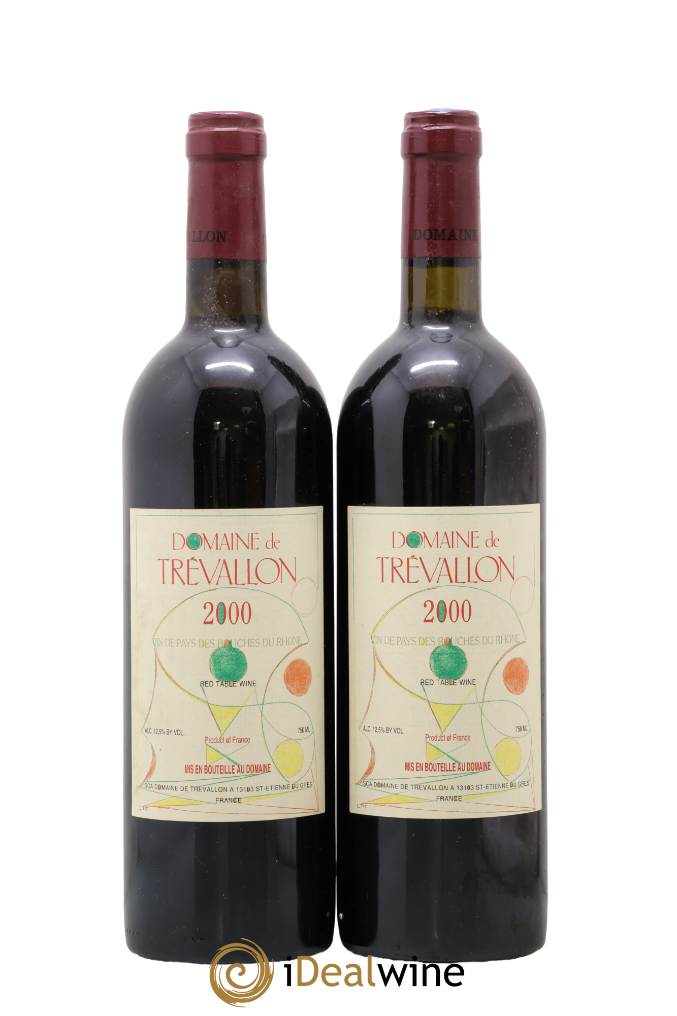 VDP Bouches du Rhône Trévallon (Domaine de) Eloi Dürrbach 2000 - Posten von 2 Flaschen - 0