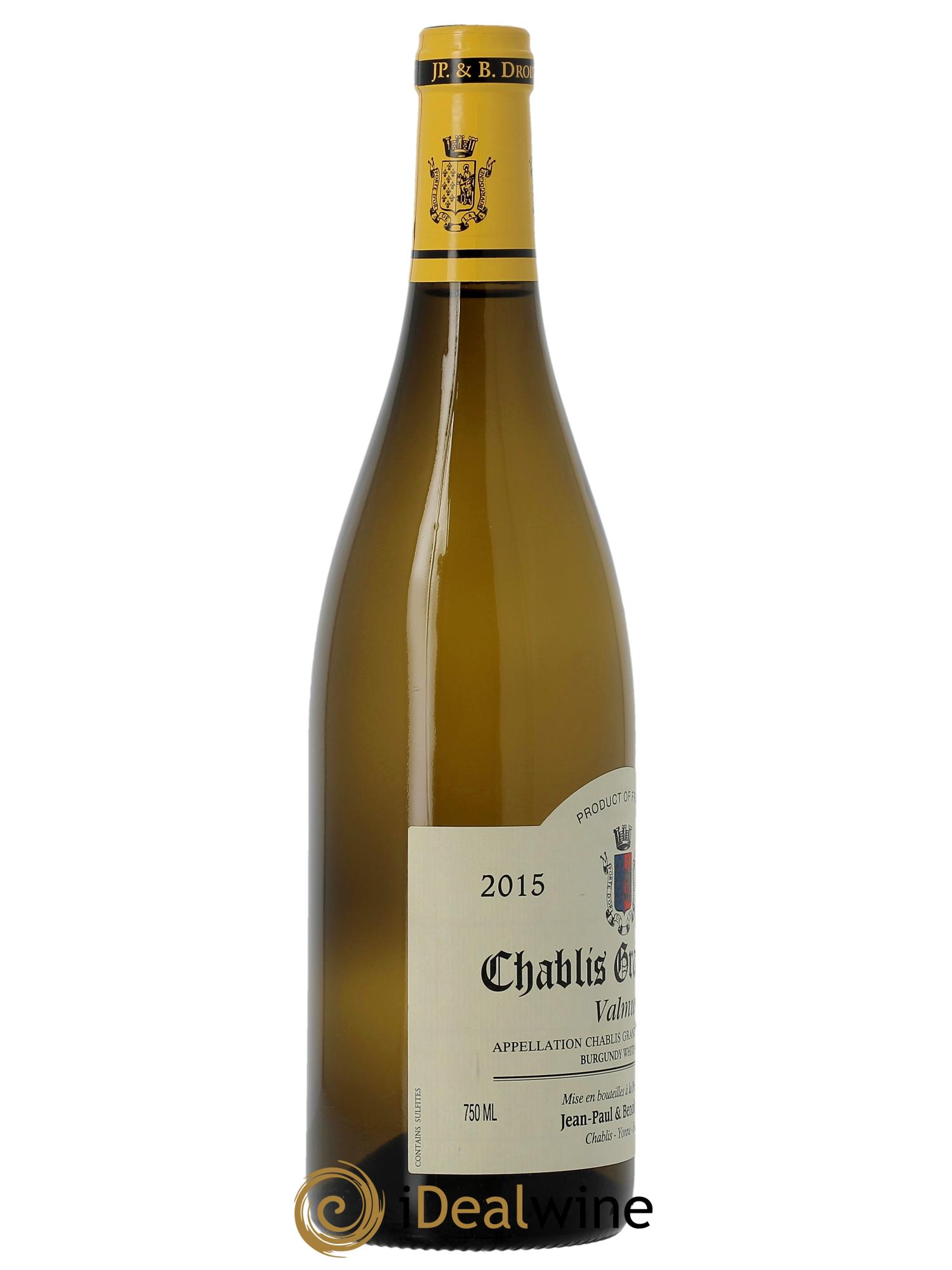 Chablis Grand Cru Valmur Jean-Paul & Benoît Droin (Domaine) 2015 - Lot de 1 bouteille - 2