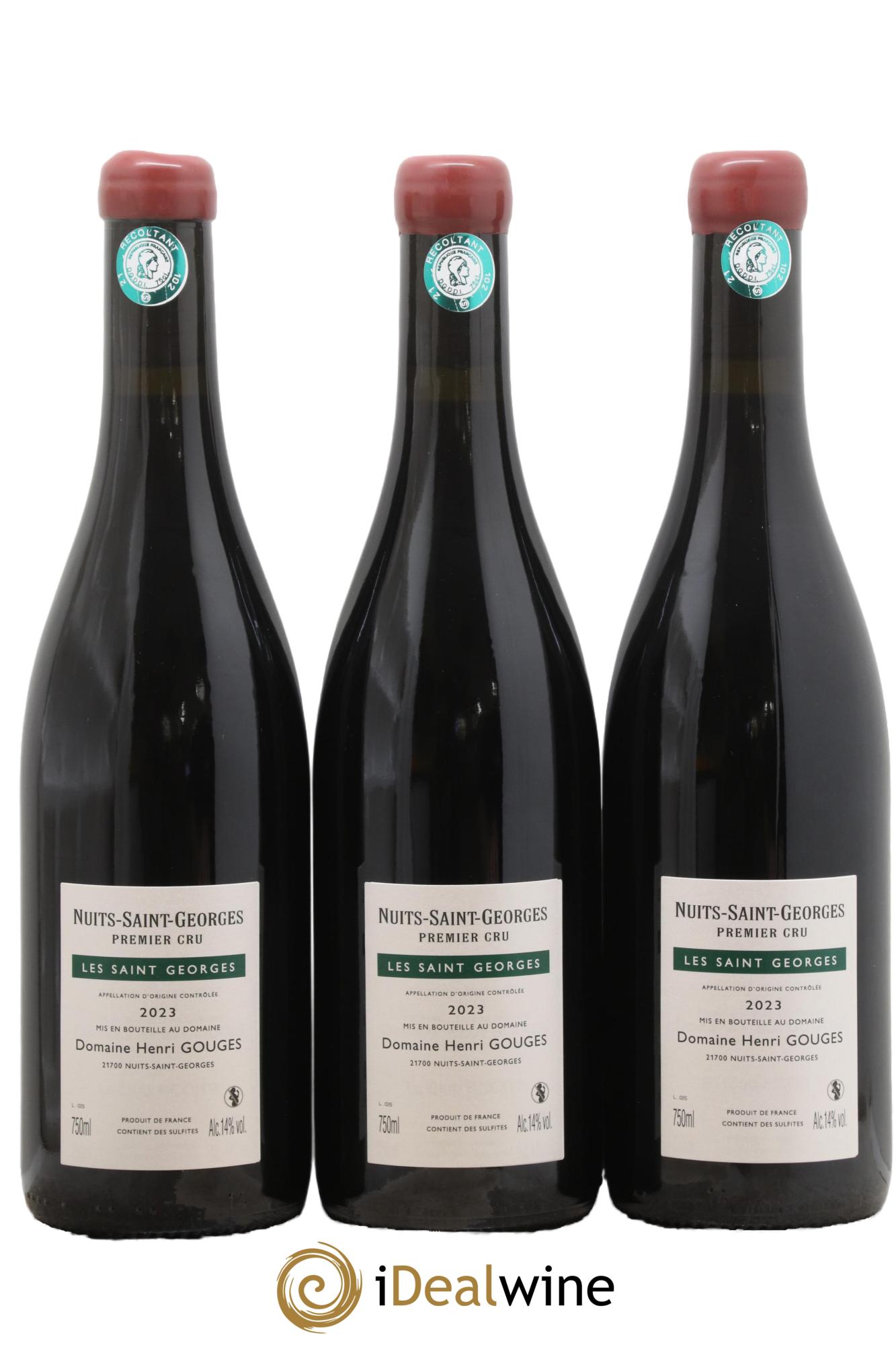 Nuits-Saint-Georges 1er Cru Les Saints Georges Henri Gouges 2023 - Lot de 3 bouteilles - 1