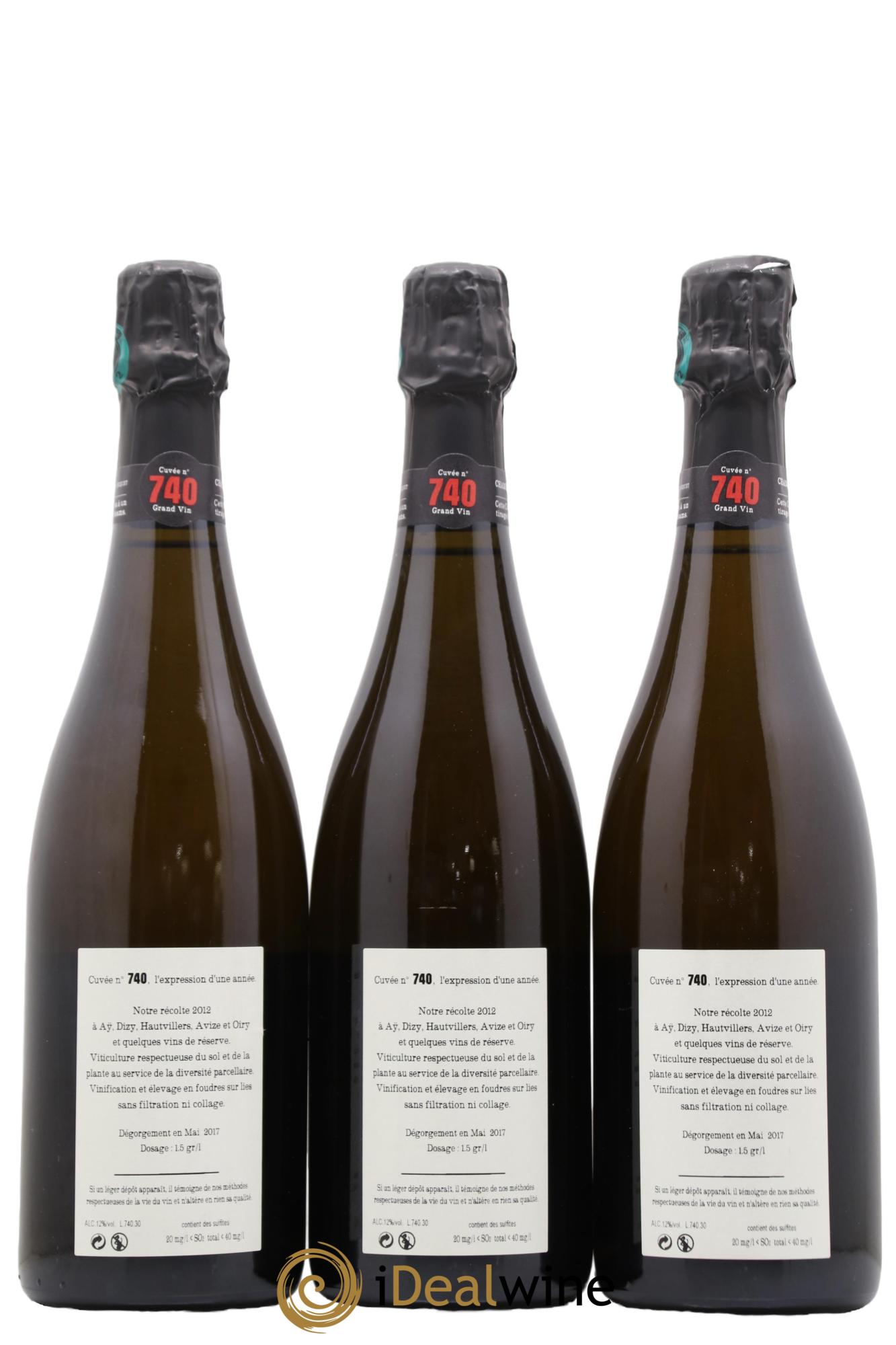 Cuvée 740 Extra-Brut Jacquesson - Lot de 3 bouteilles - 1