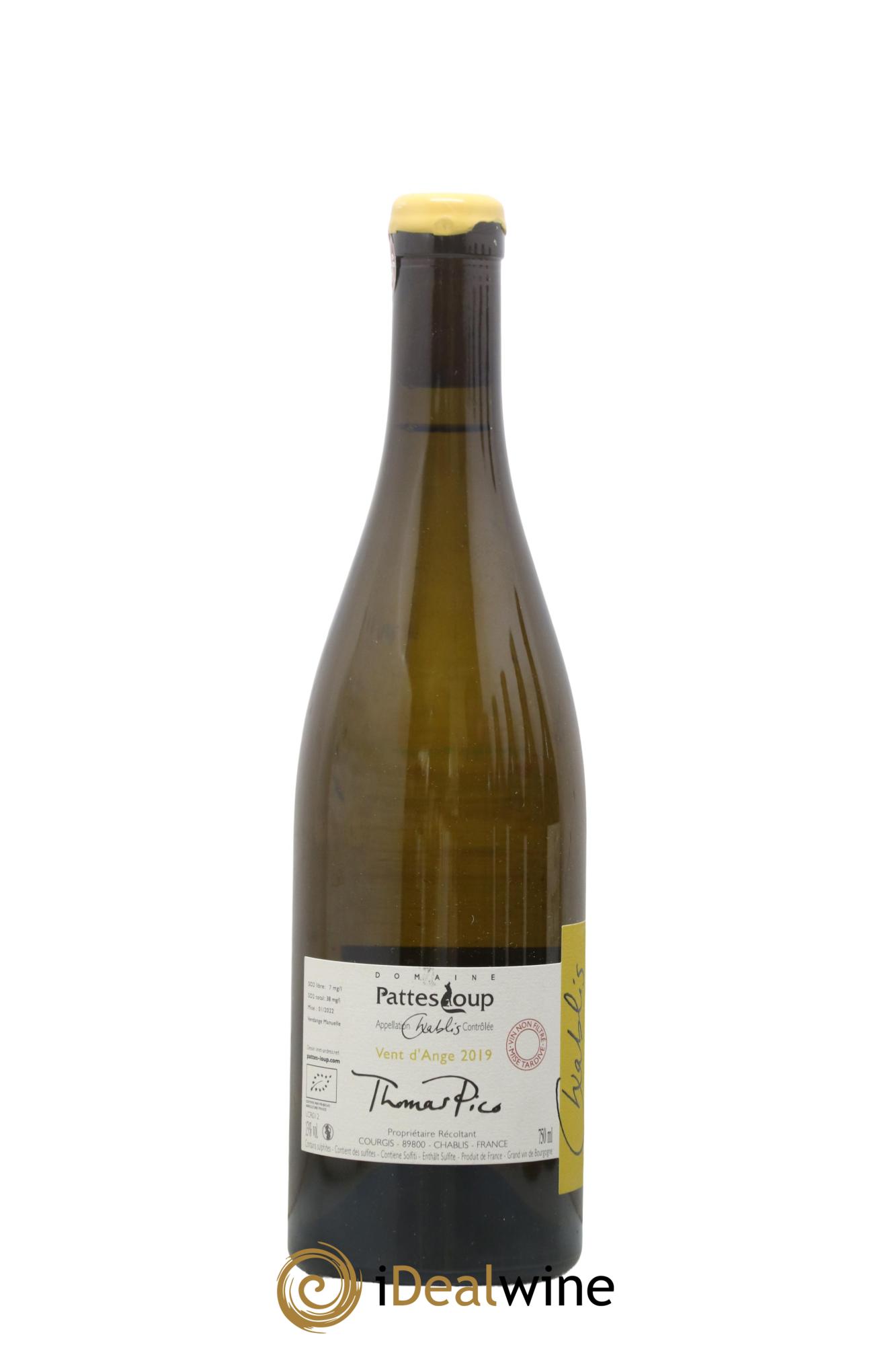 Chablis Vent d'Ange Pattes Loup (Domaine) 2019 - Lotto di 1 bottiglia - 1
