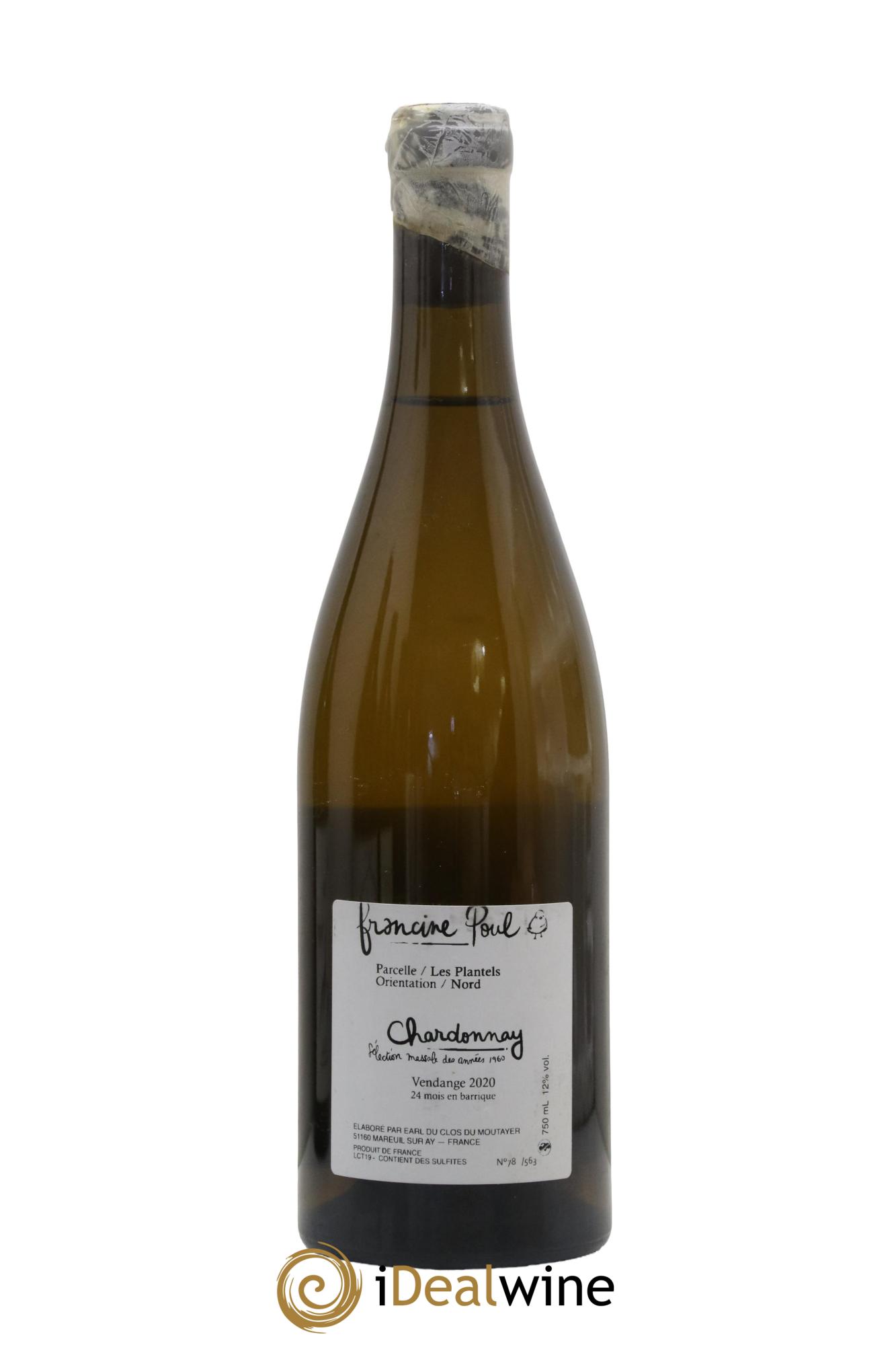 Coteaux Champenois Les Plantels Clos du Moutayet Francine Poul 2020 - Lot de 1 bouteille - 1