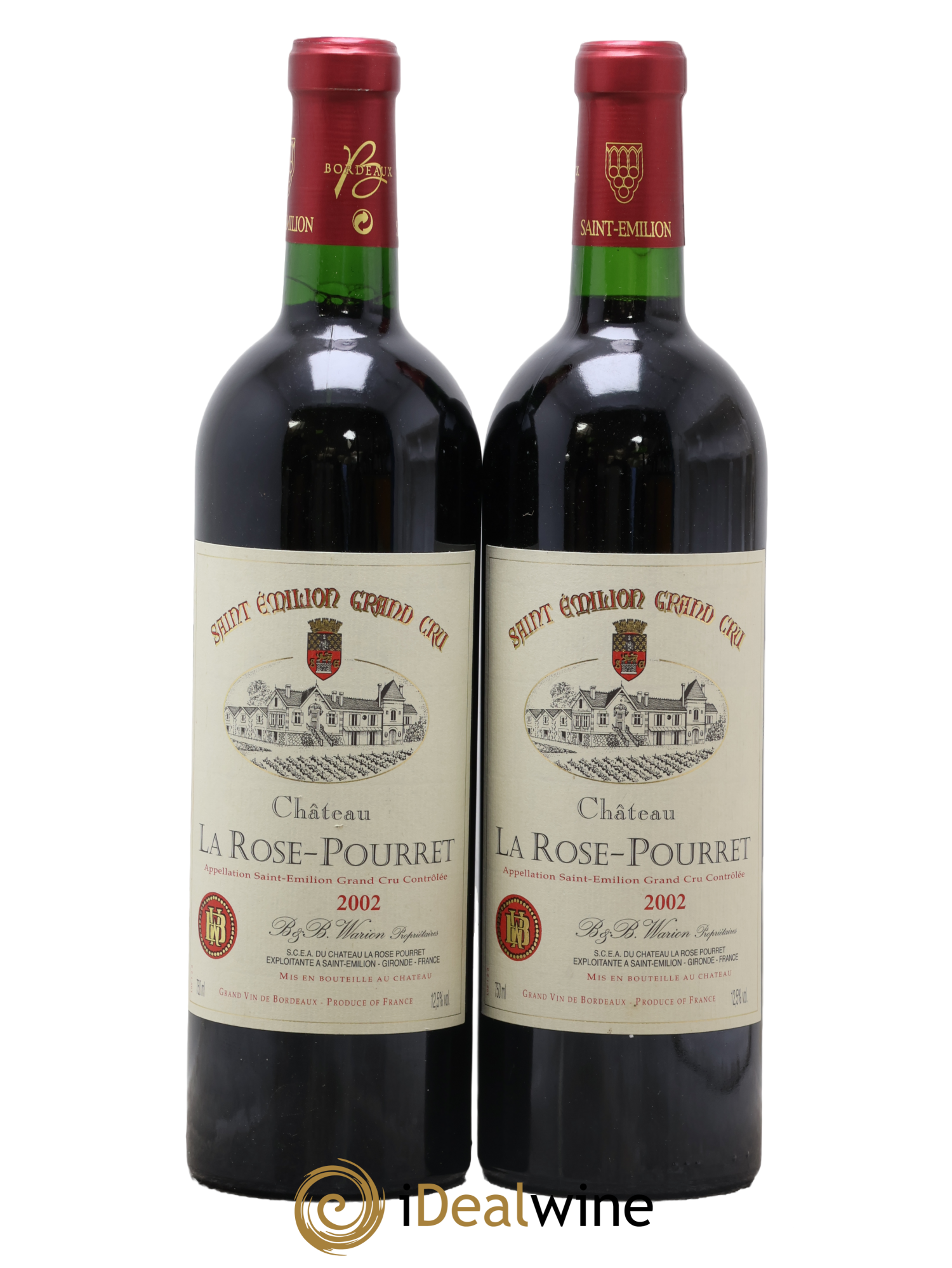 Château la Rose Pourret 2002 - Lot de 2 bouteilles - 0
