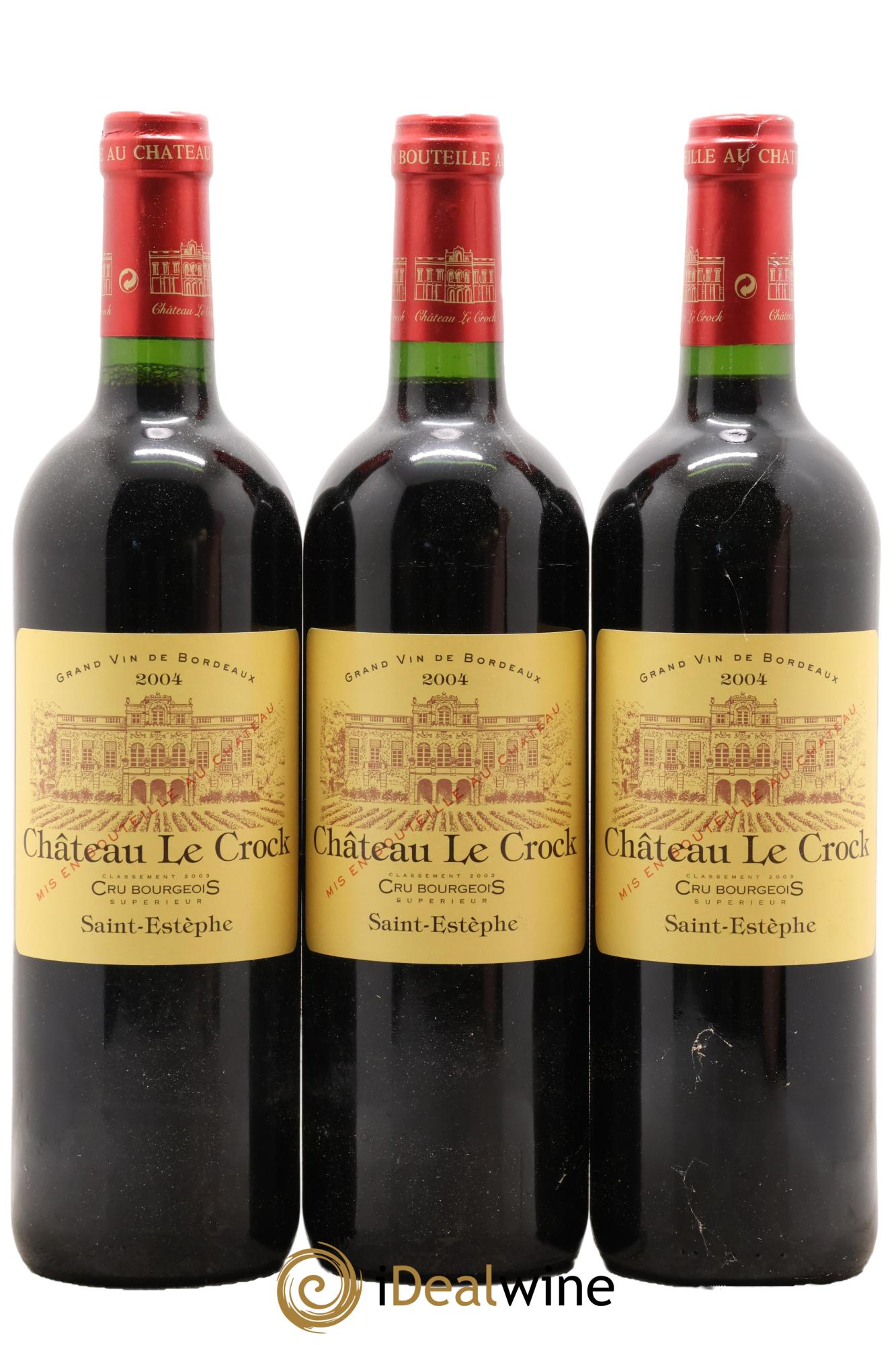 Château le Crock Cru Bourgeois 2004 - Lot de 3 bouteilles - 0