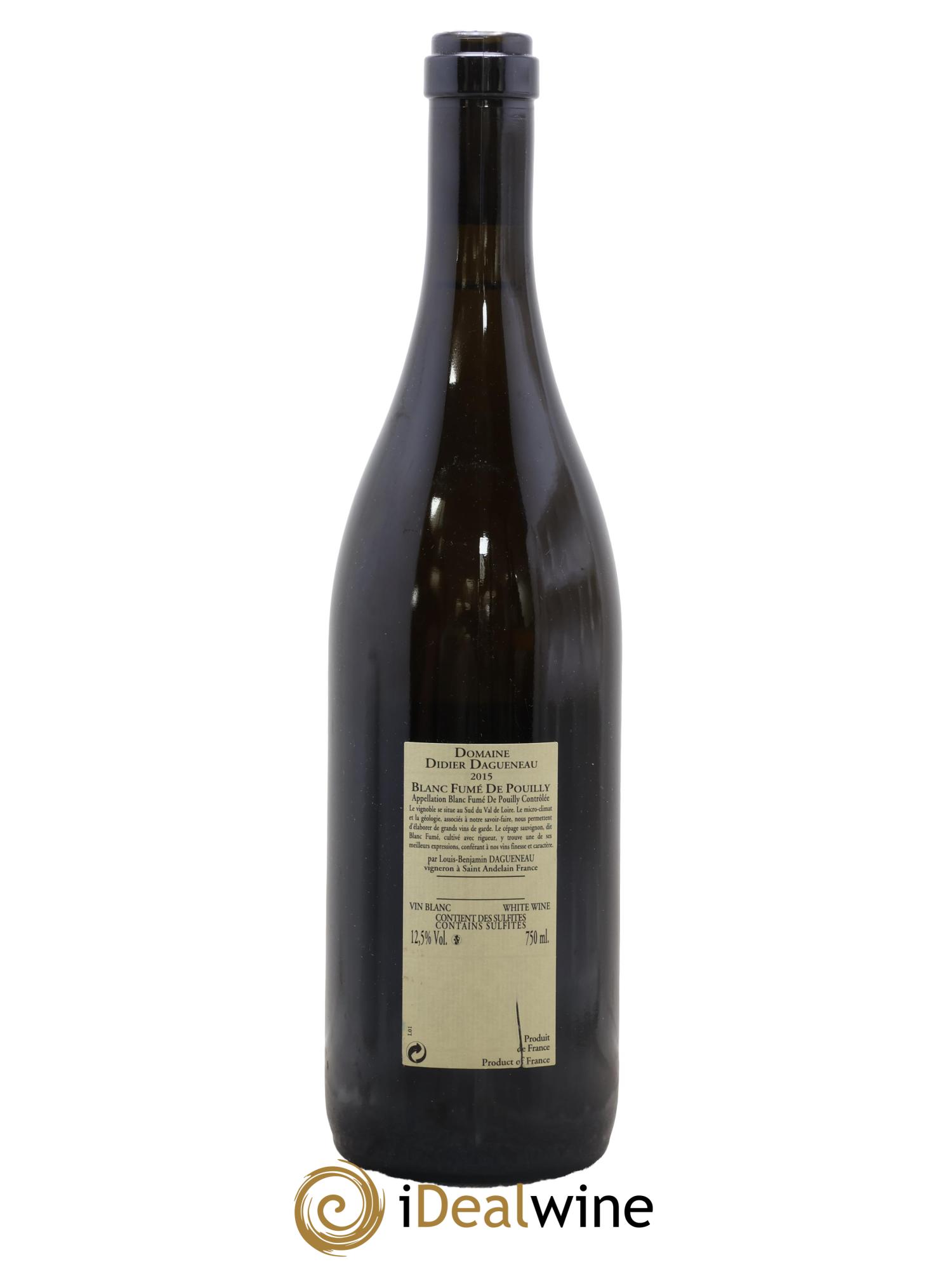 Pouilly-Fumé Blanc Fumé de Pouilly Dagueneau (Domaine Didier - Louis-Benjamin) 2015 - Posten von 1 Flasche - 1