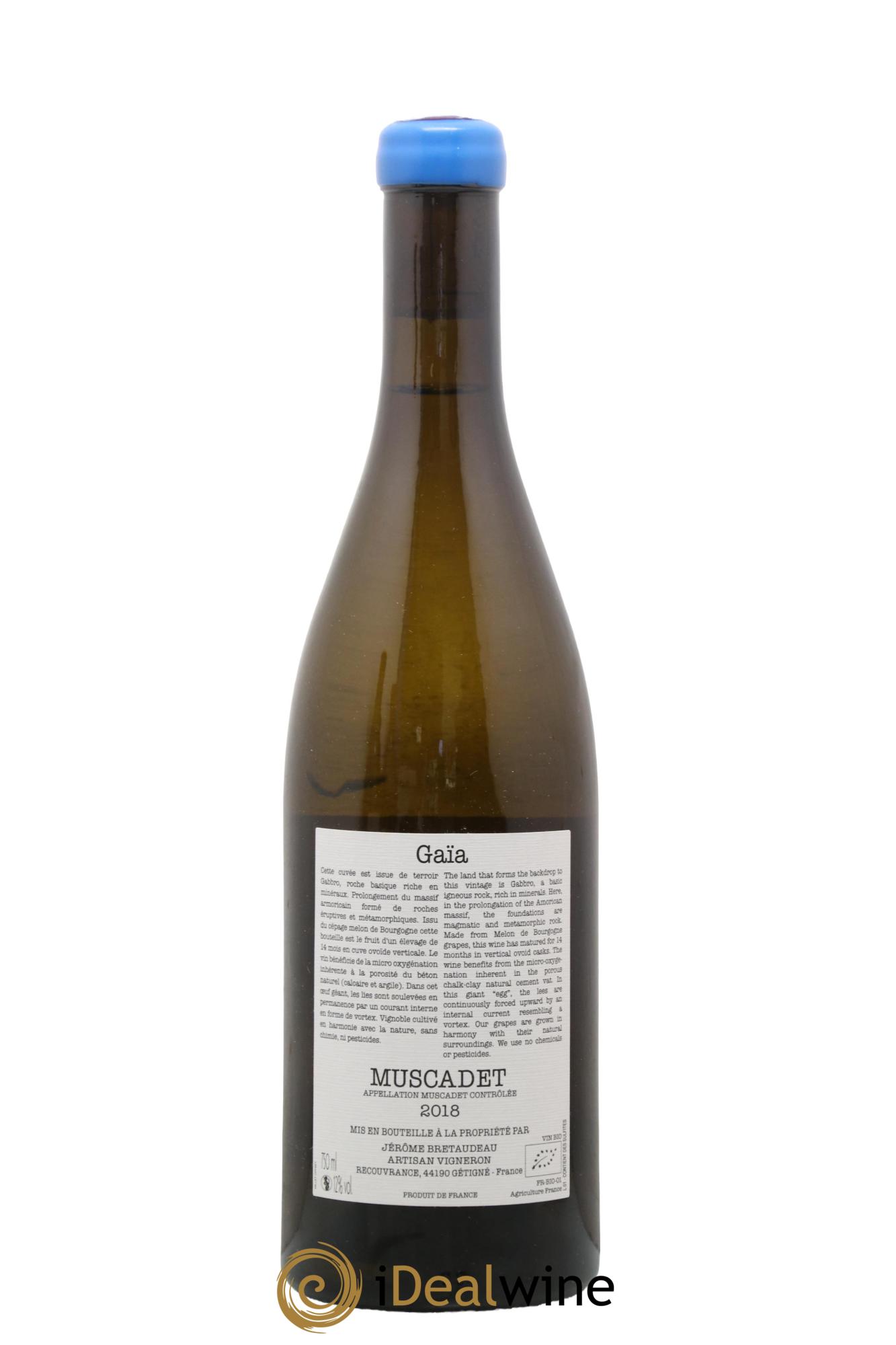 Muscadet-Sèvre-et-Maine Gaia Jérôme Bretaudeau - Domaine de Bellevue 2018 - Lot de 1 bouteille - 1