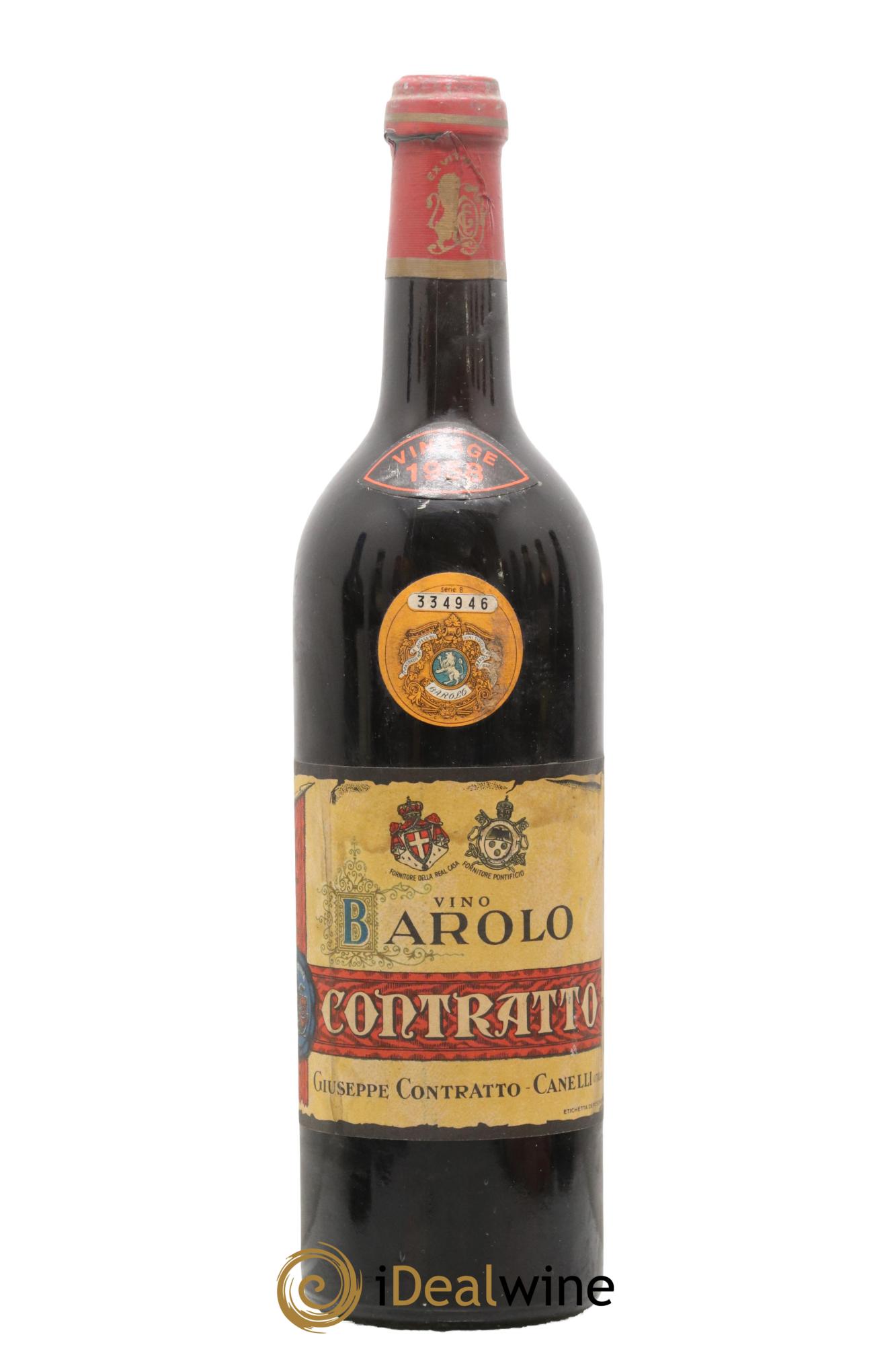 Barolo Giuseppe Contratto 1958 - Lot de 1 bouteille - 0