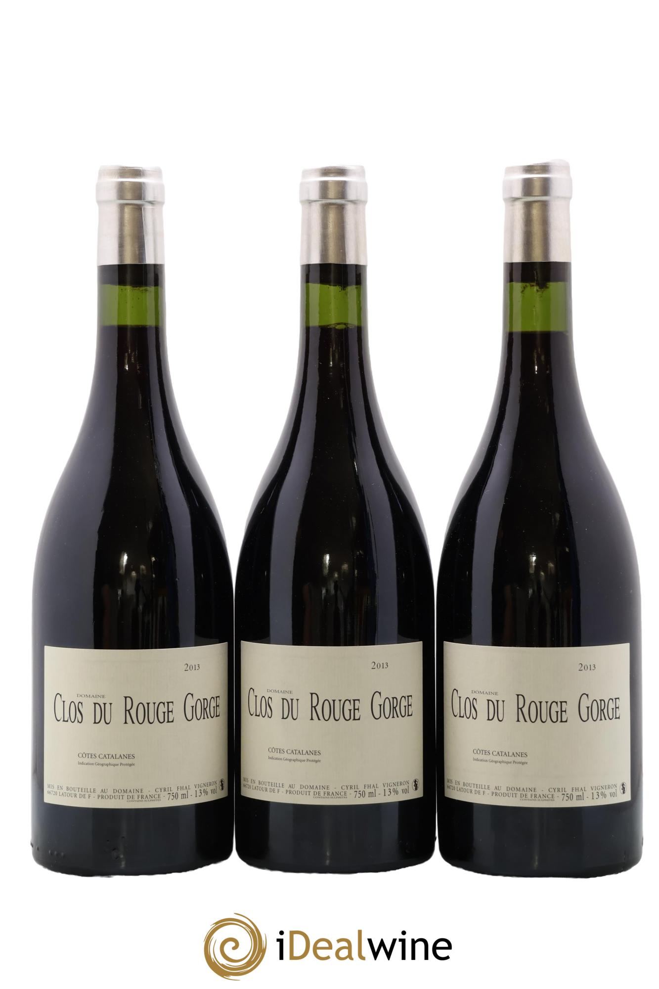 Côtes Catalanes Clos du Rouge Gorge Vieilles Vignes Cyril Fhal 2013 - Posten von 3 Flaschen - 0