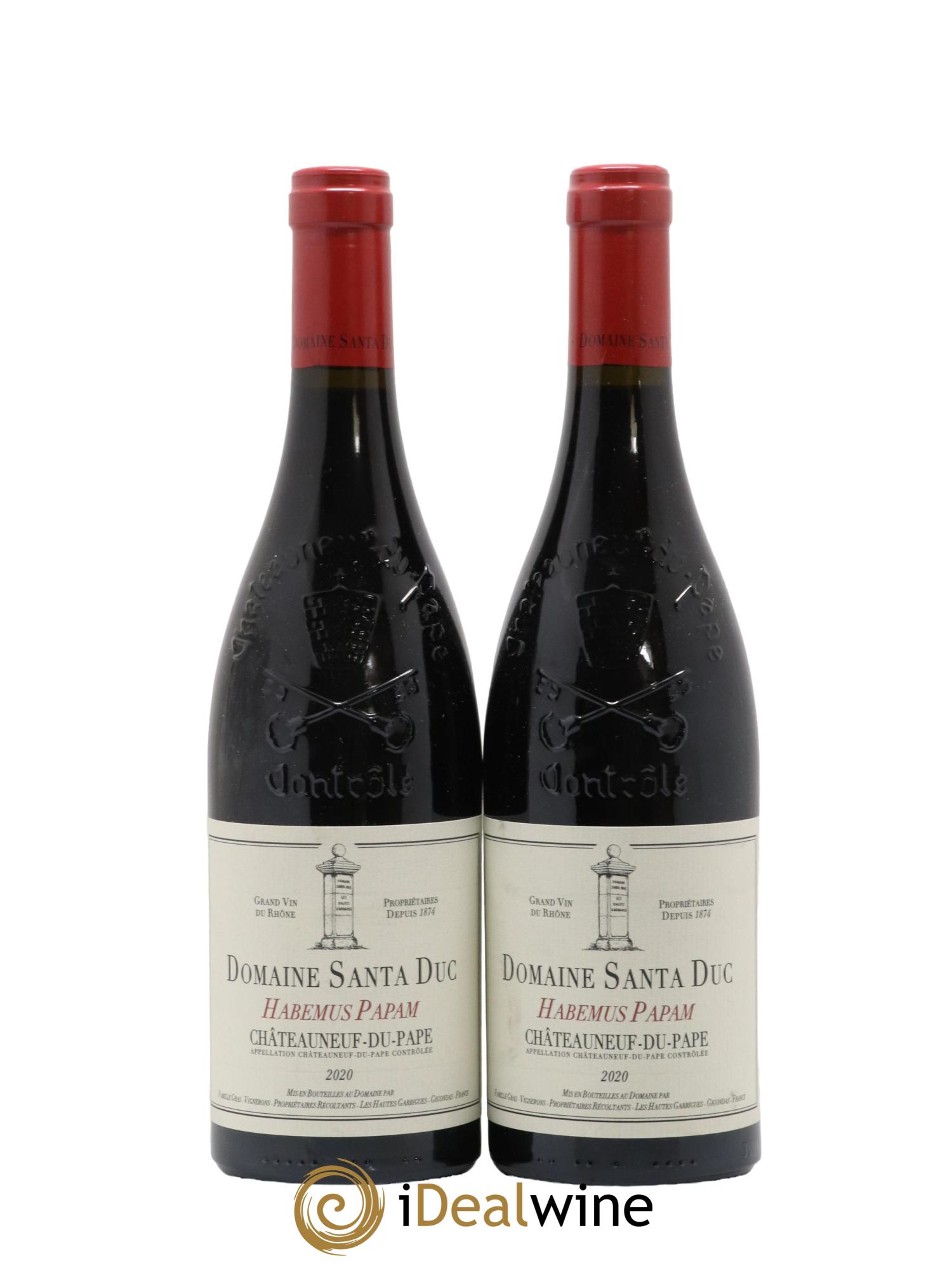 Châteauneuf-du-Pape Santa Duc (Domaine) Habemus Papam Famille Gras 2020 - Lot de 2 bouteilles - 0